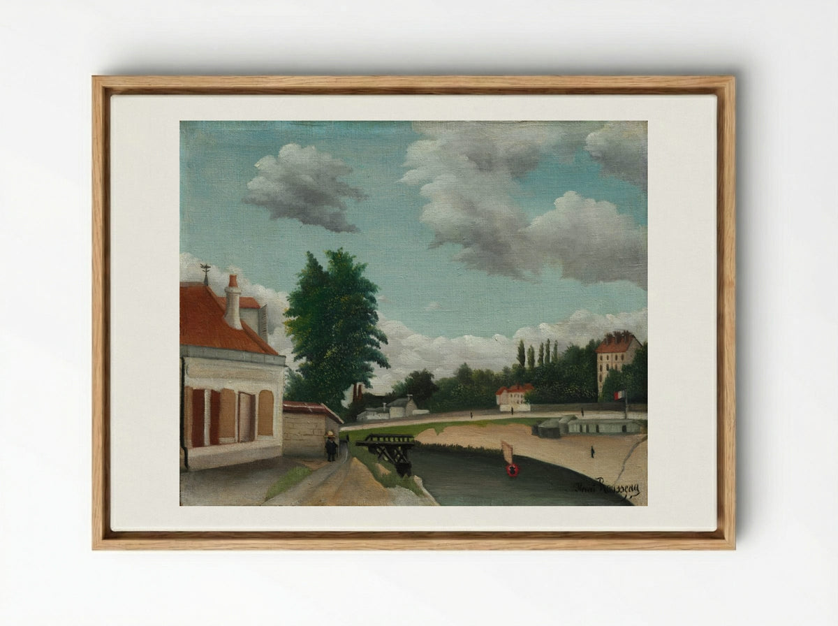 Outskirts of Paris - Henri Rousseau - Framed Canvas Wood