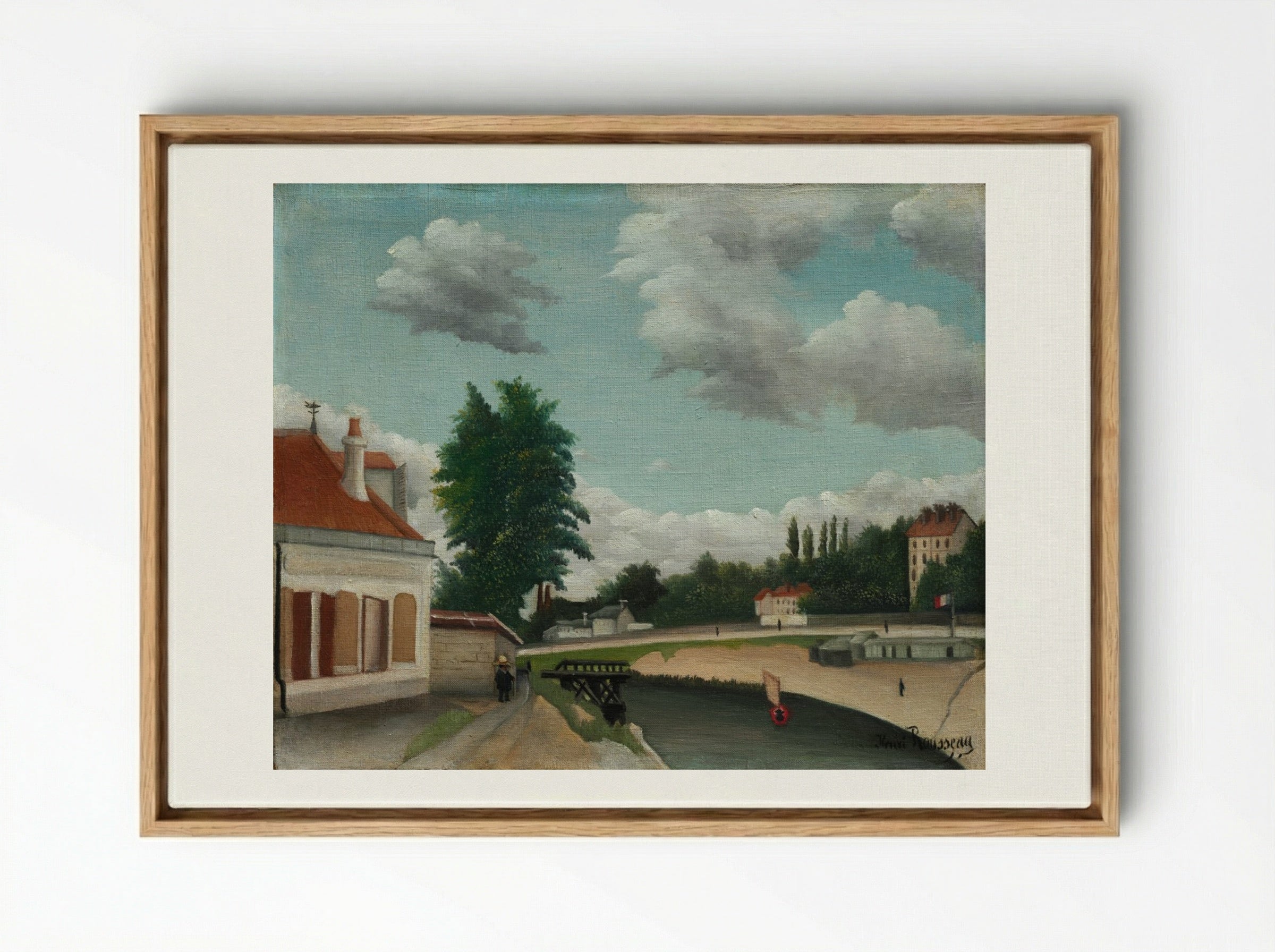 Outskirts of Paris - Henri Rousseau - Framed Canvas Wood