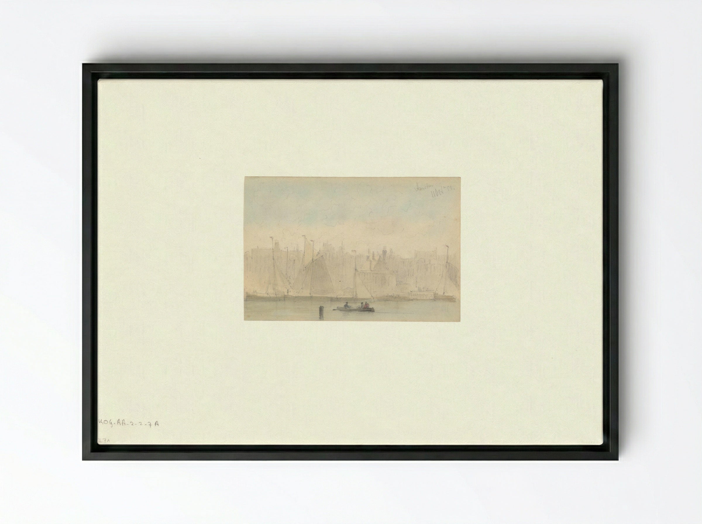 Gezicht op het Kamperhoofd en het Zeerecht - Everhardus Koster - Framed Canvas Black