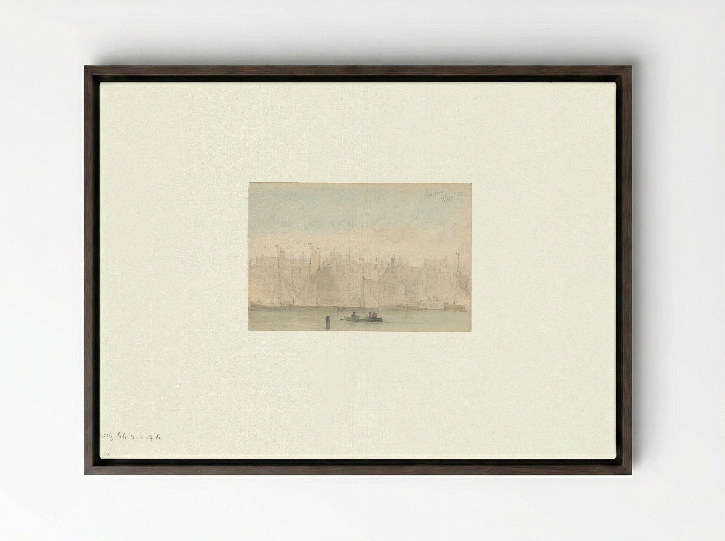 Gezicht op het Kamperhoofd en het Zeerecht - Everhardus Koster - Framed Canvas Dark Wood