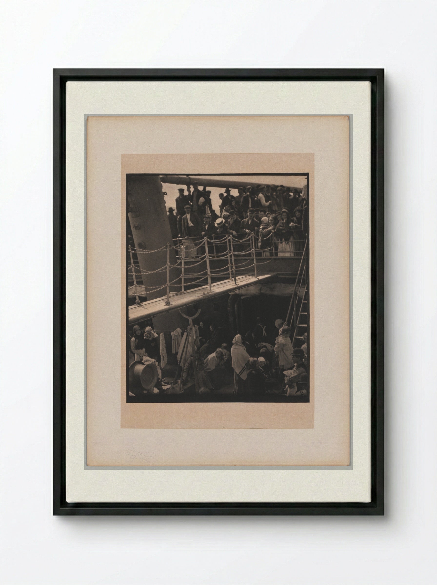 The Steerage - Alfred Stieglitz - Framed Canvas Black