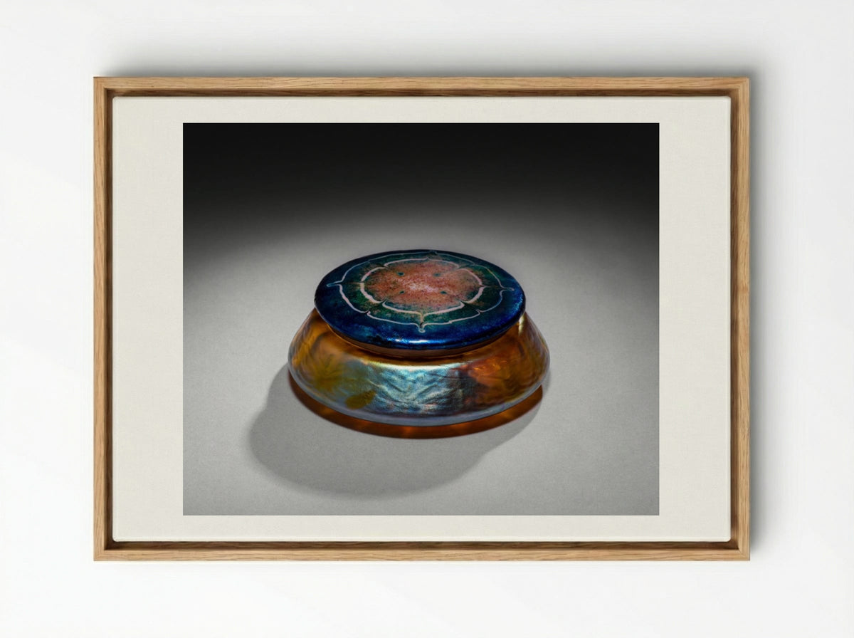 Covered Box - Louis Comfort Tiffany - Framed Canvas Wood