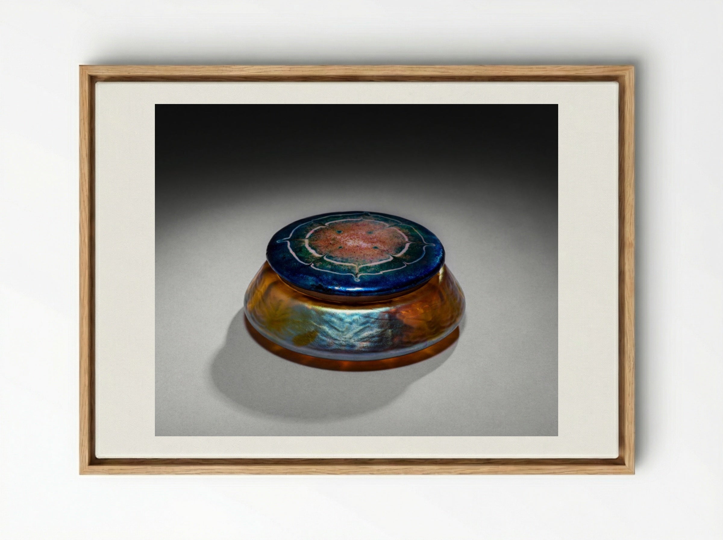 Covered Box - Louis Comfort Tiffany - Framed Canvas Wood