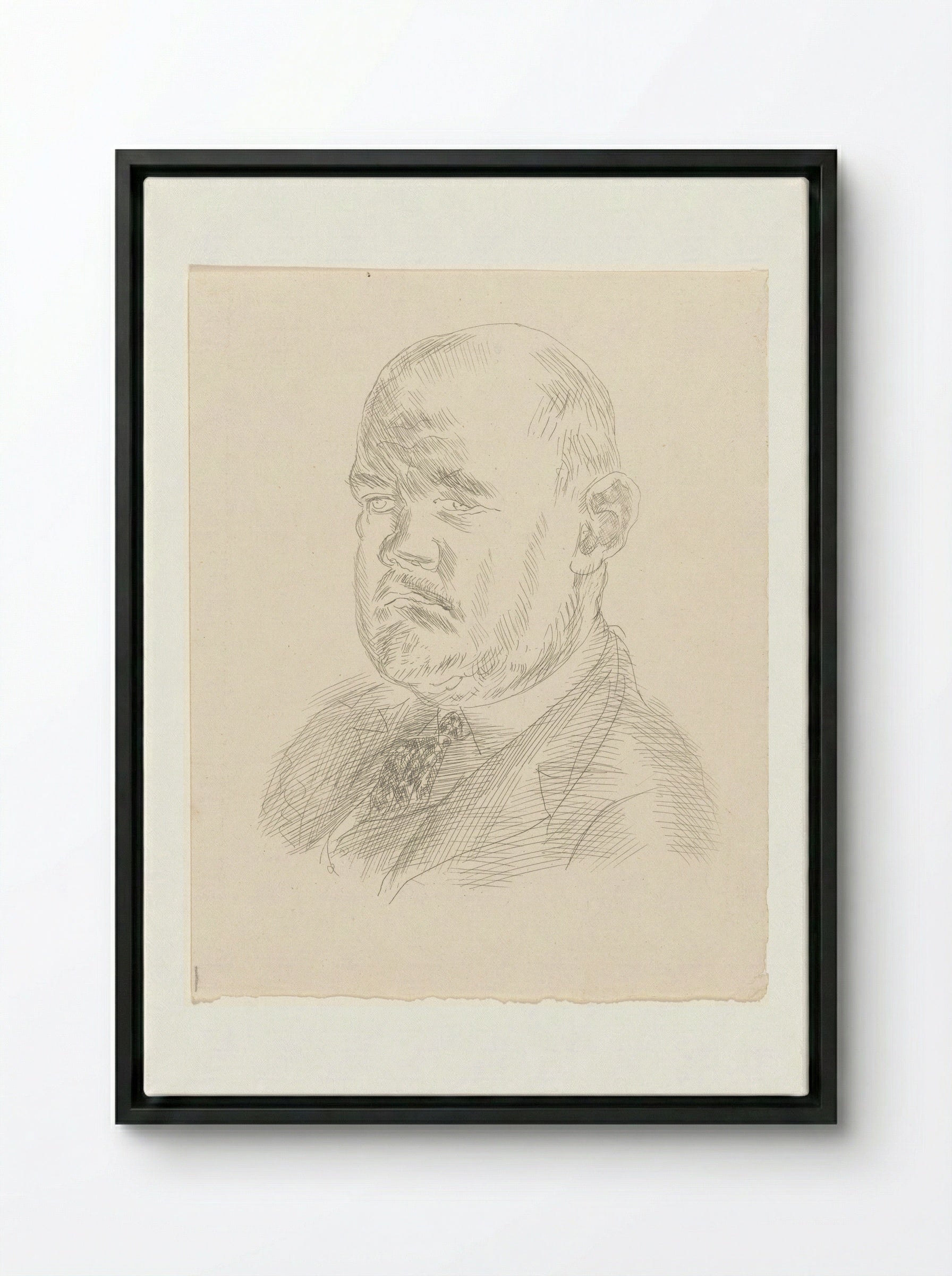 Portrait of Ambroise Vollard - Raoul Dufy - Framed Canvas Black