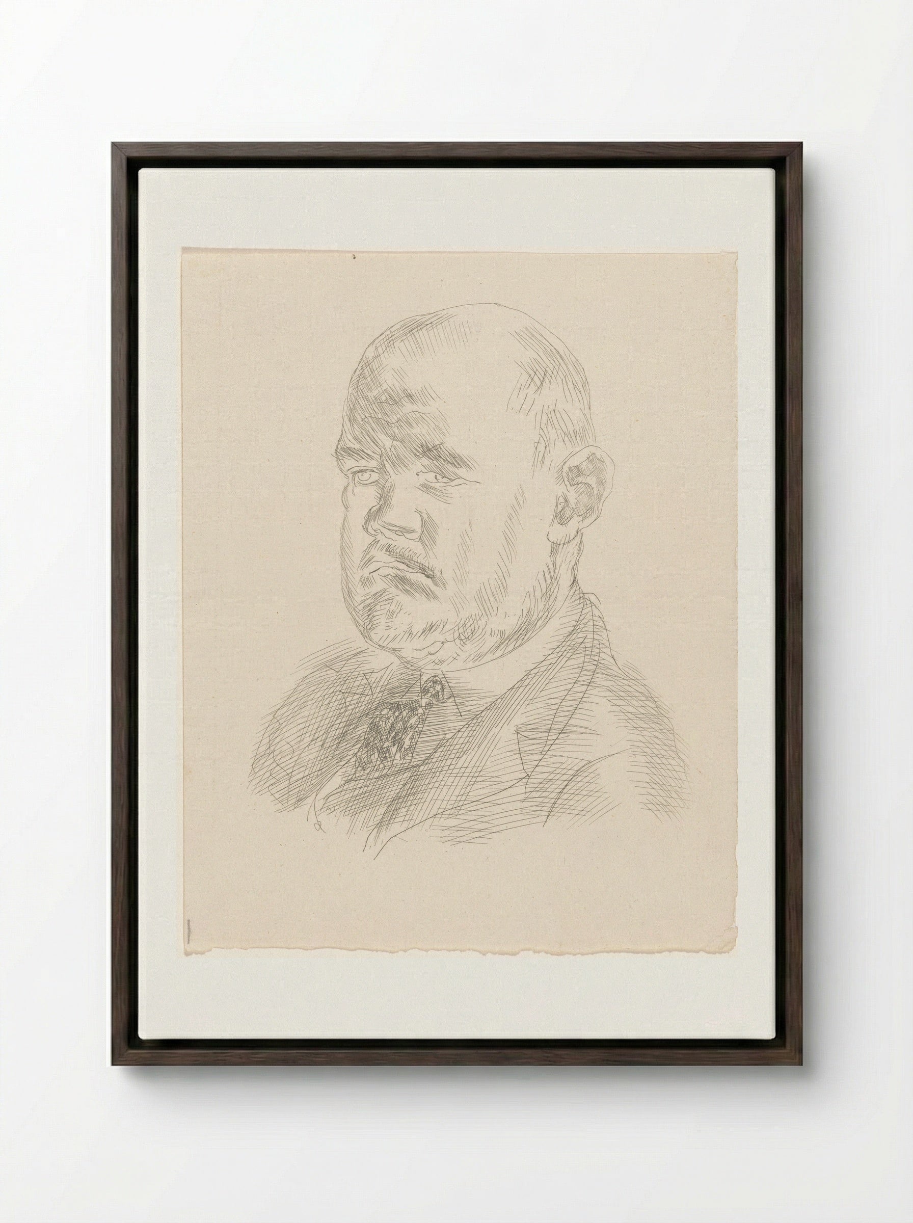 Portrait of Ambroise Vollard - Raoul Dufy - Framed Canvas Dark Wood