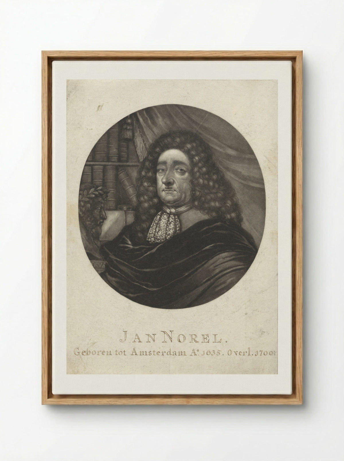 Portrait of Petrus Boudaan - Pieter Schenk (I) - Framed Canvas Wood