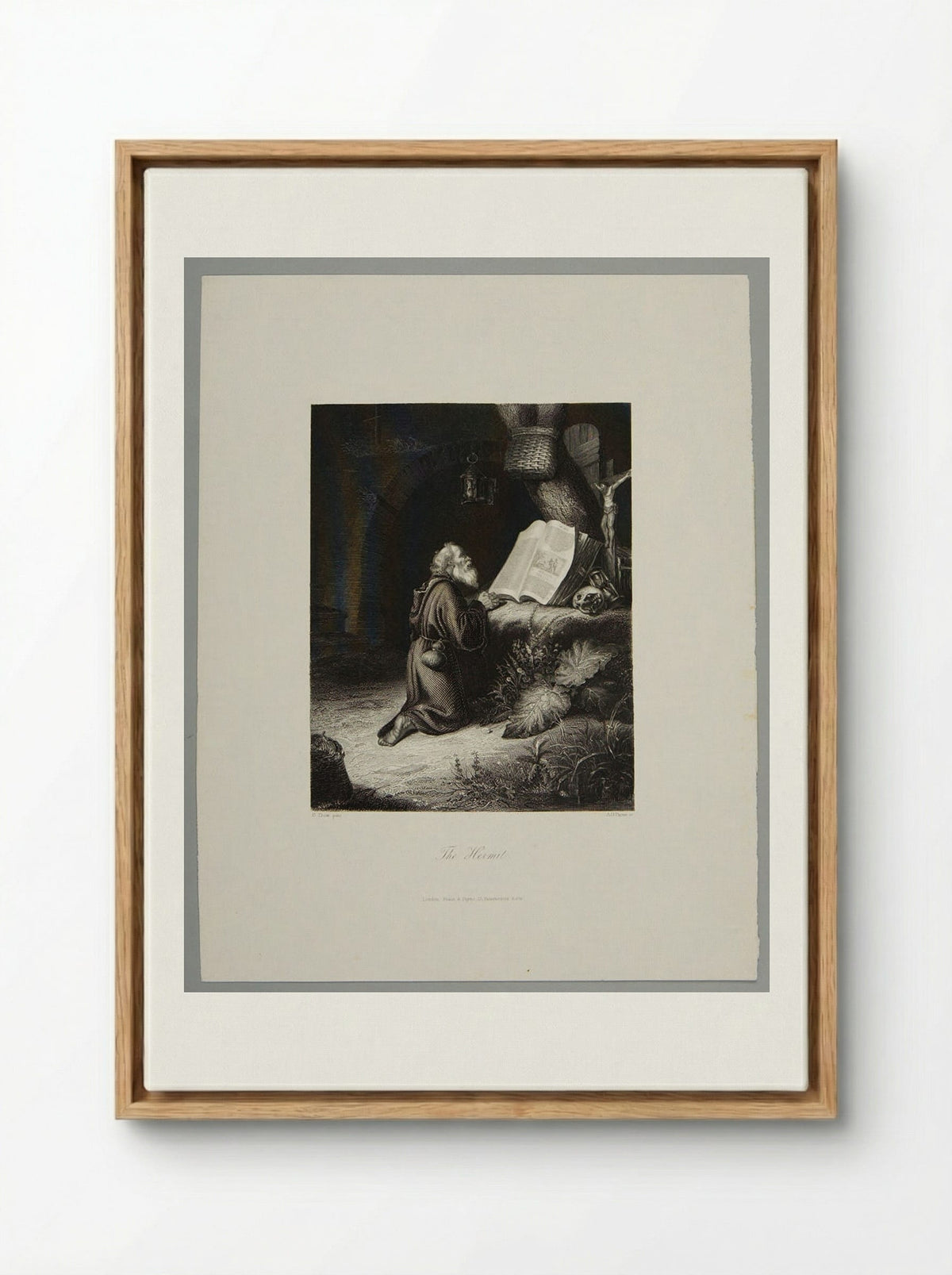 The Hermit - Albert Henry Payne - Framed Canvas Wood