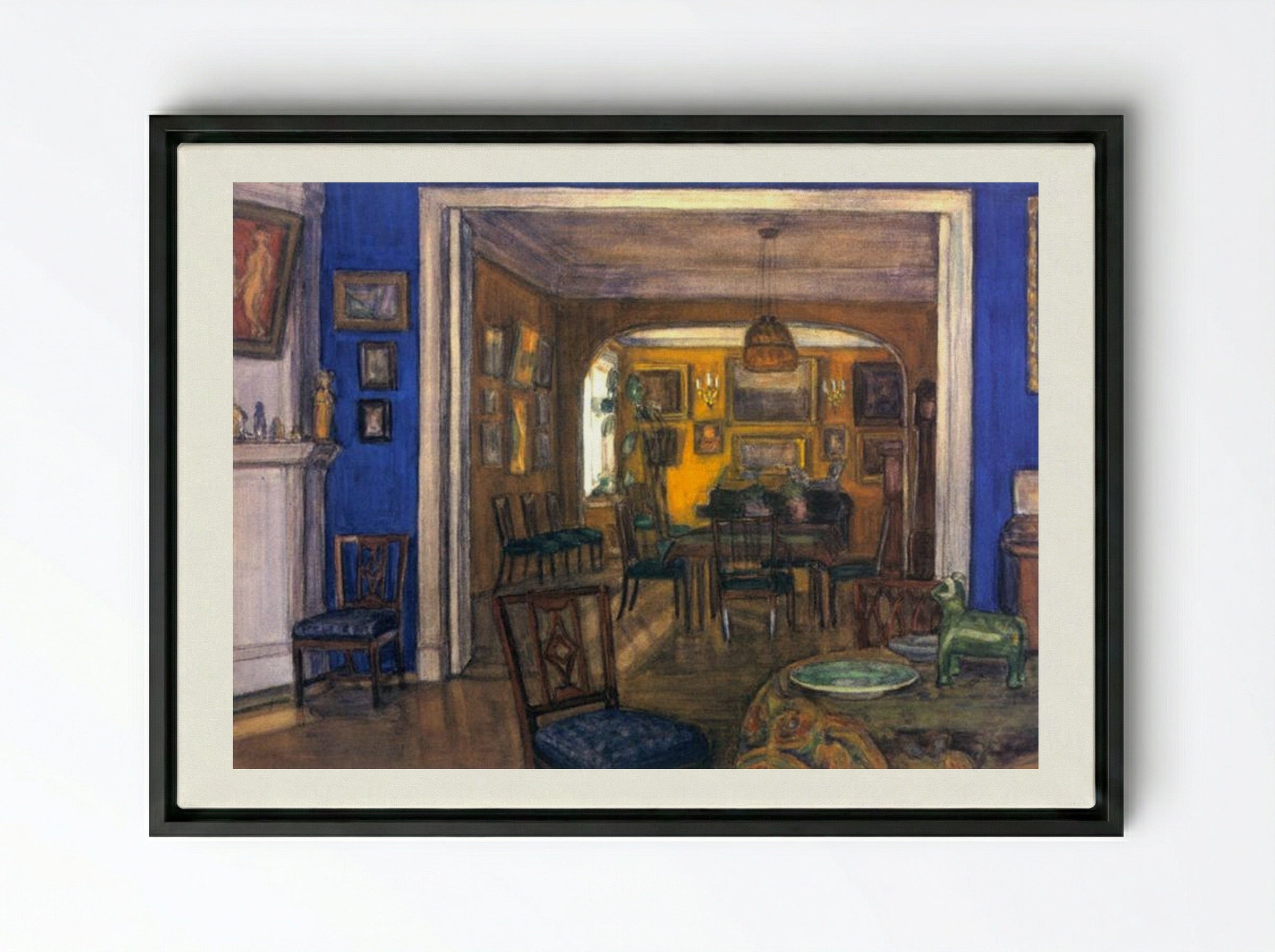 Interieur - Alexandre Benois - Framed Canvas Black