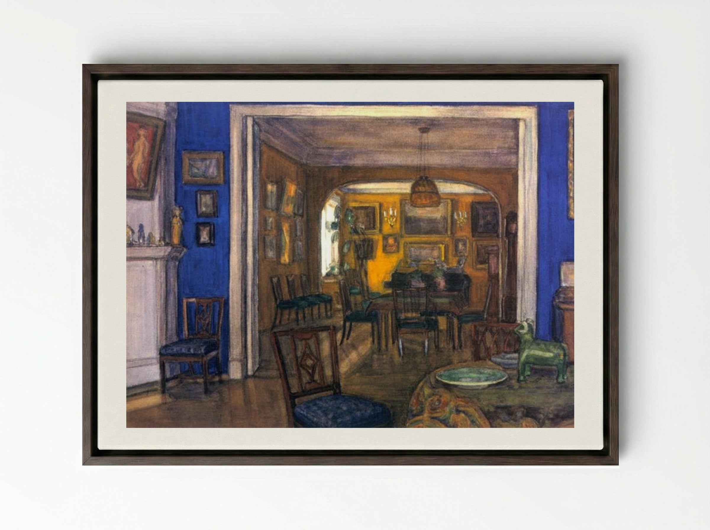 Interieur - Alexandre Benois - Framed Canvas Dark Wood