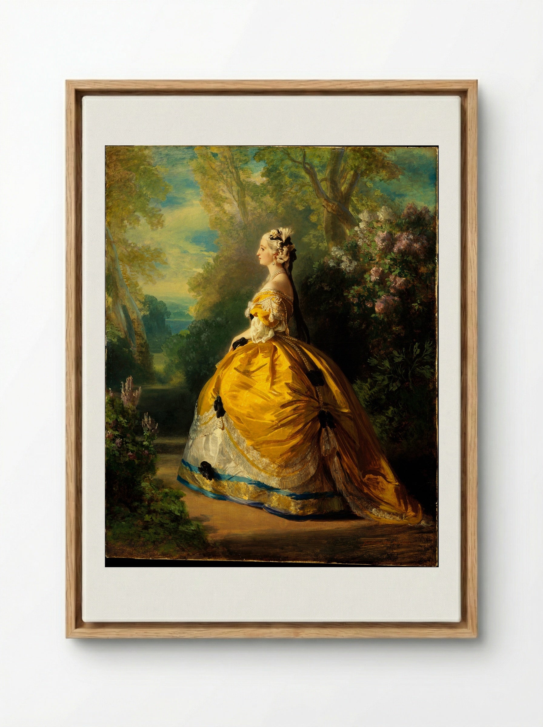 The Empress Eugénie - Franz Xaver Winterhalter - Framed Canvas Wood