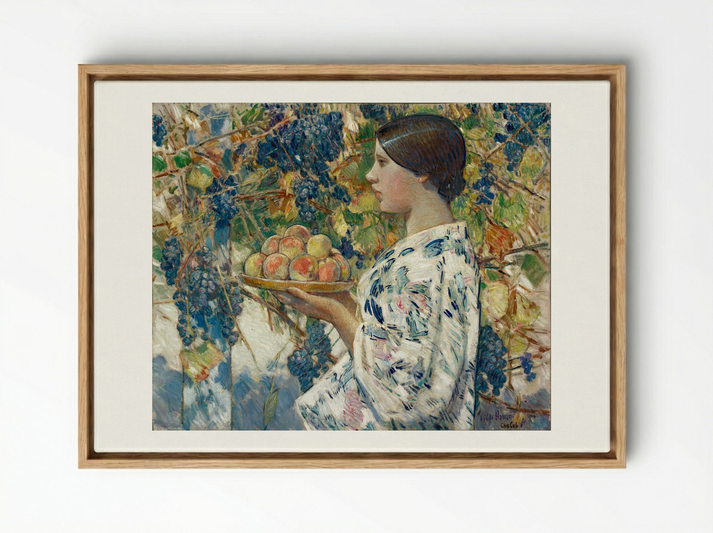 West Indian Girl - Childe Hassam - Framed Canvas Wood