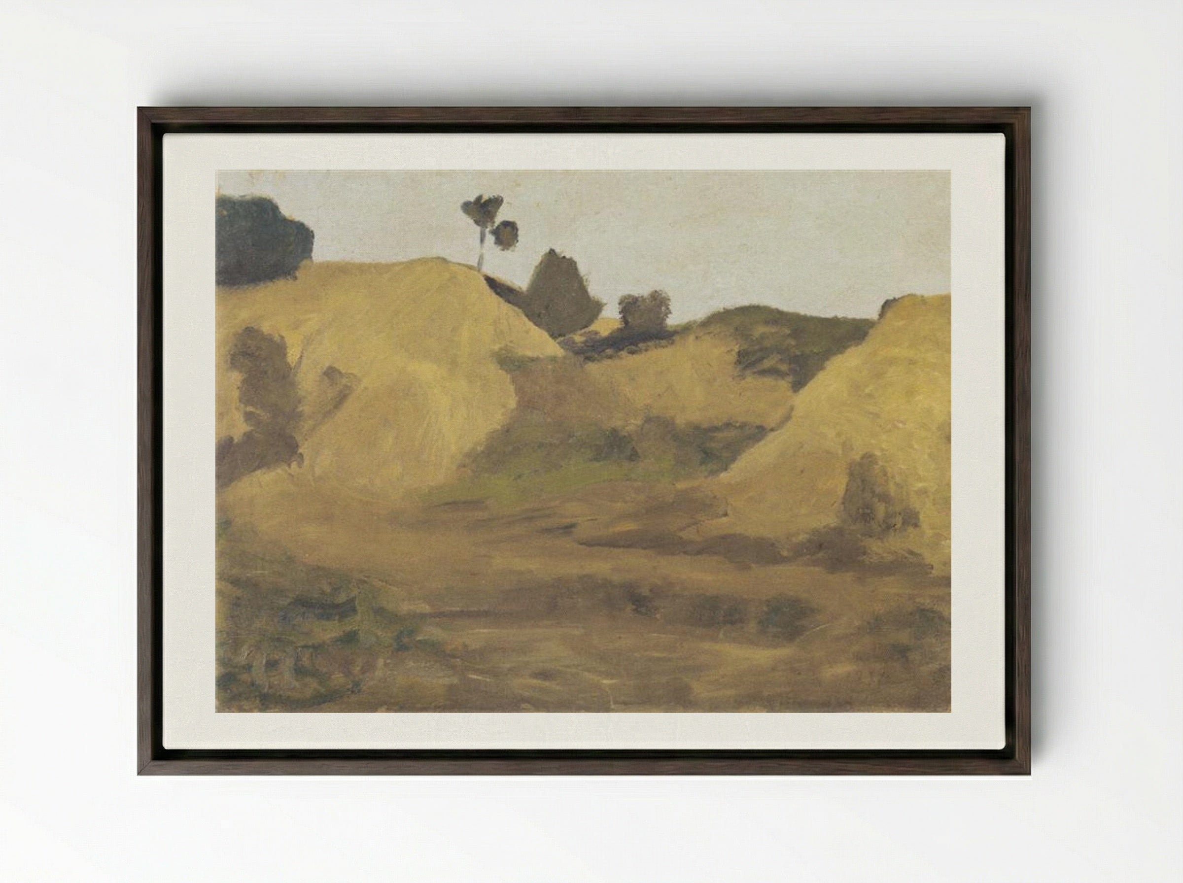Sand pit at Weyersberg - Paula Modersohn-Becker - Framed Canvas Dark Wood