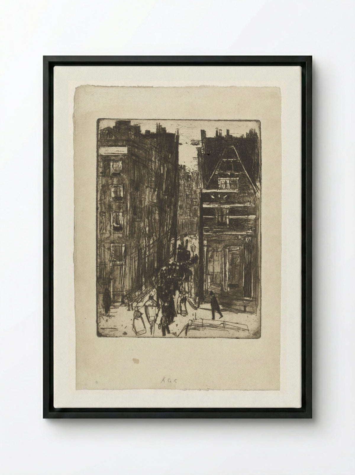Gasthuismolensteeg in Amsterdam - Isaac Israels - Framed Canvas Black