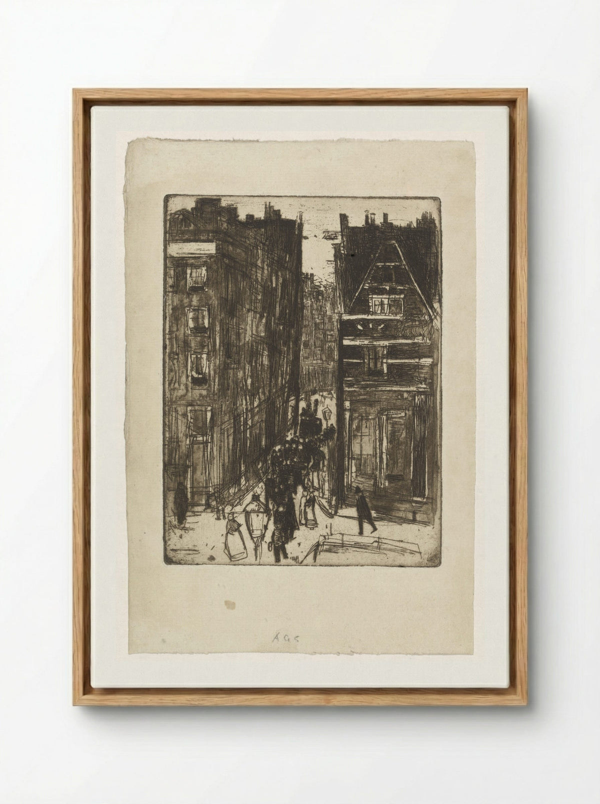 Gasthuismolensteeg in Amsterdam - Isaac Israels - Framed Canvas Wood
