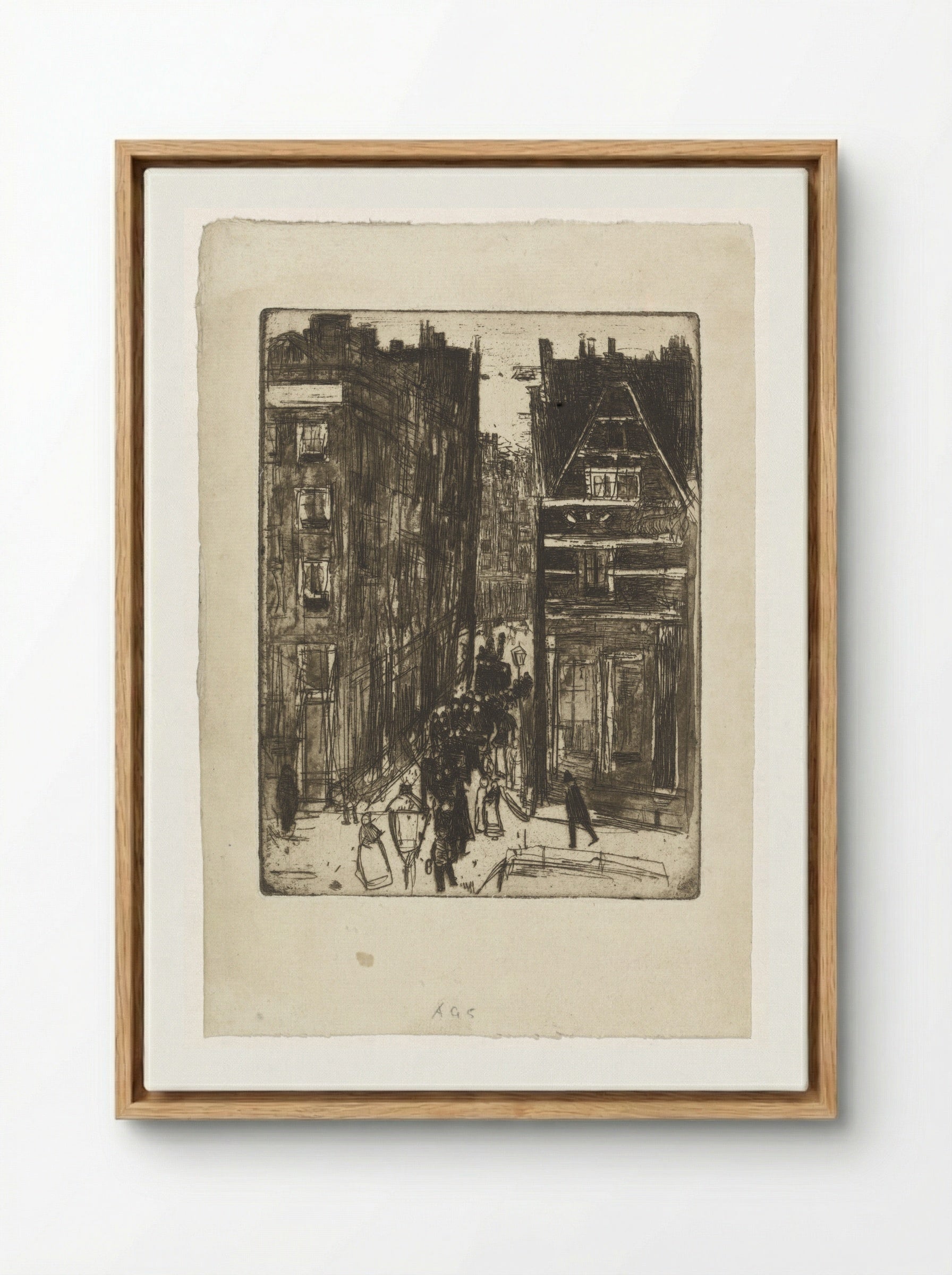 Gasthuismolensteeg in Amsterdam - Isaac Israels - Framed Canvas Wood
