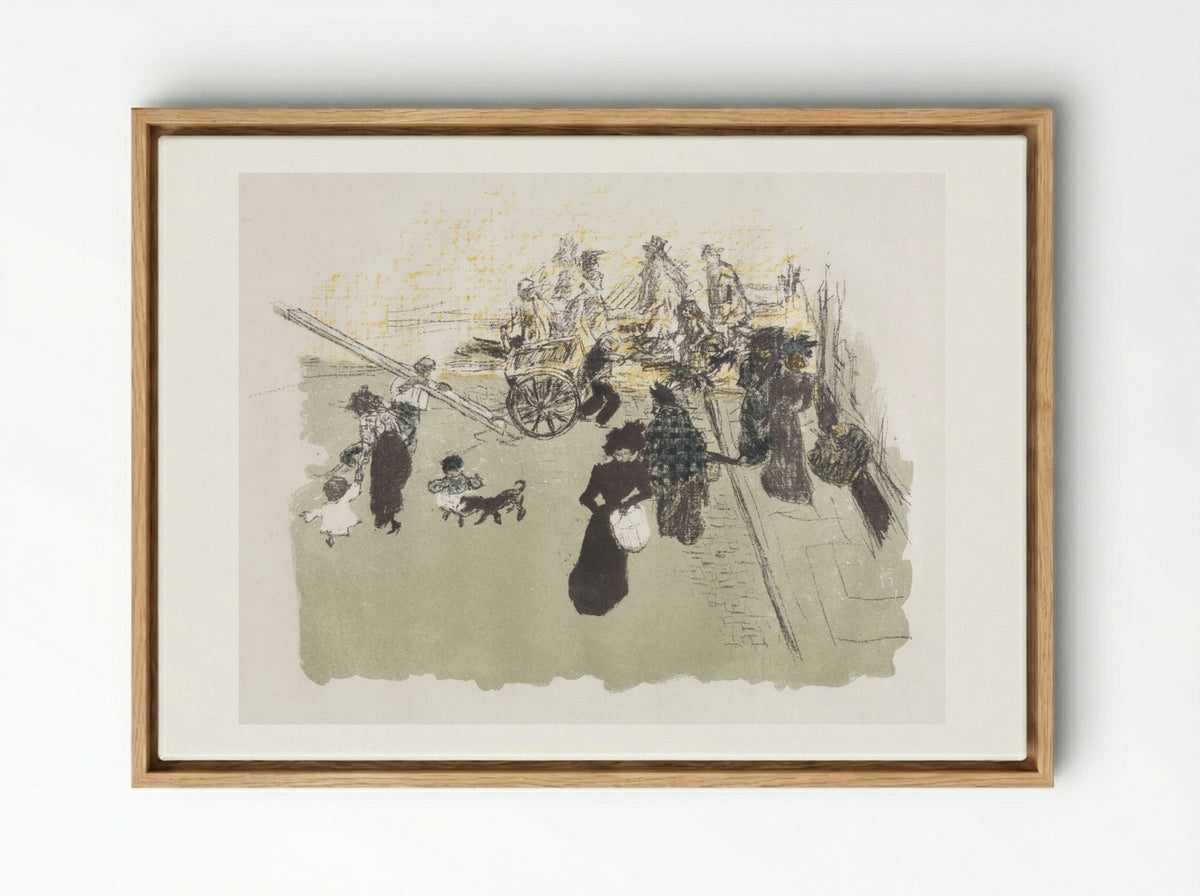 Street Corner - Pierre Bonnard - Framed Canvas Wood