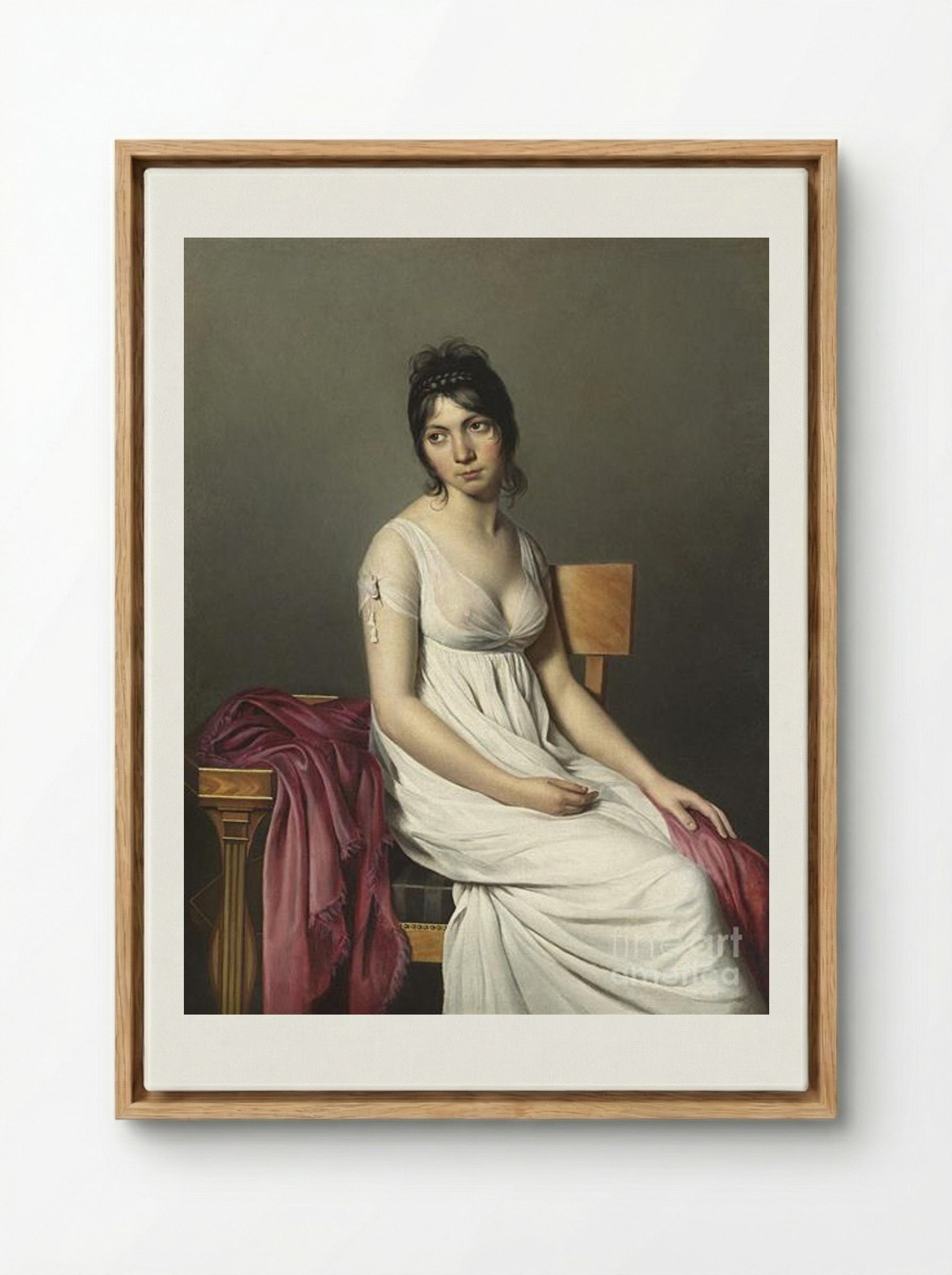 Portrait of a Young Woman - Jacques-Louis David - Framed Canvas Wood