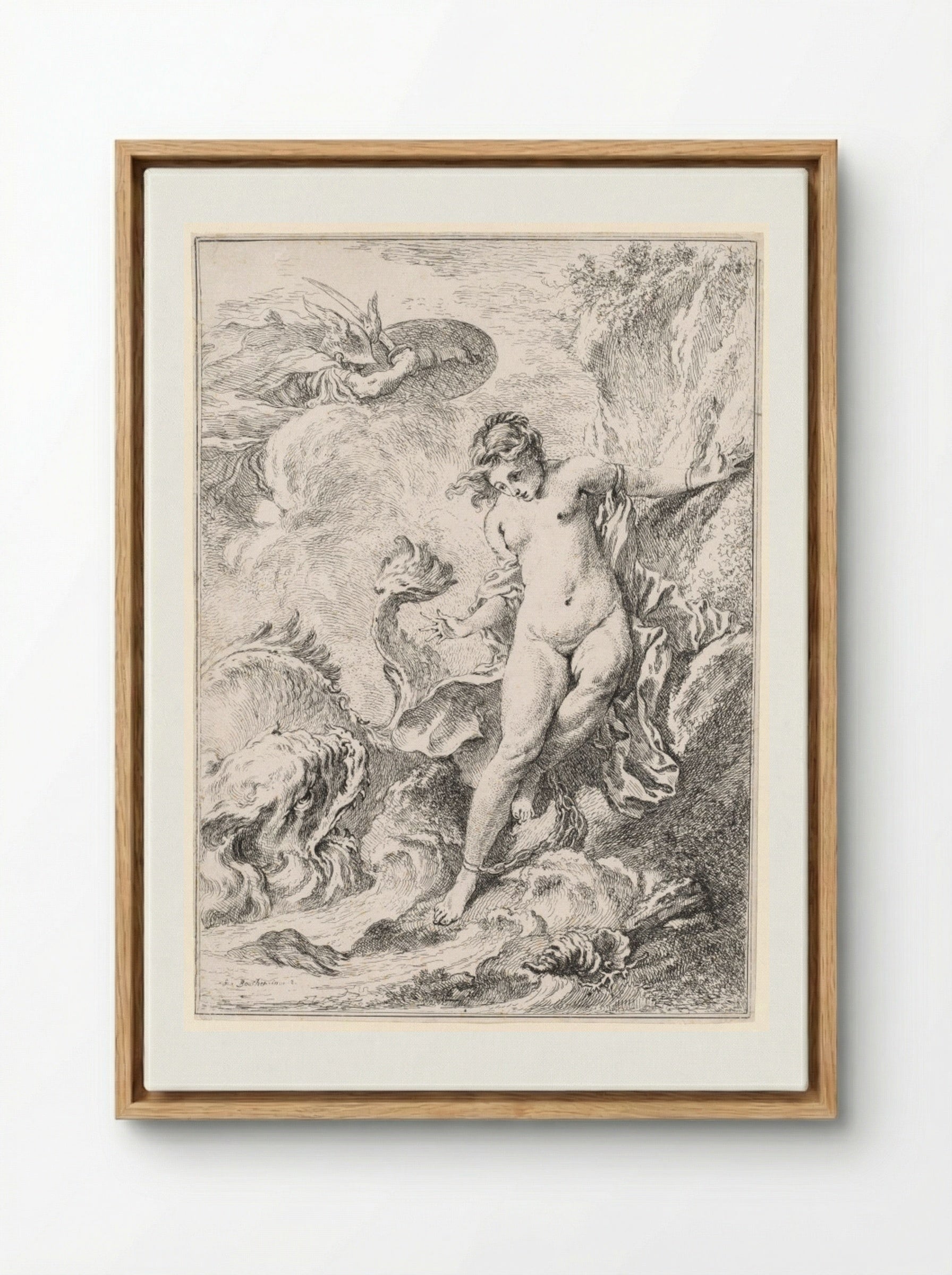 Andromeda (Andromède) - François Boucher - Framed Canvas Wood