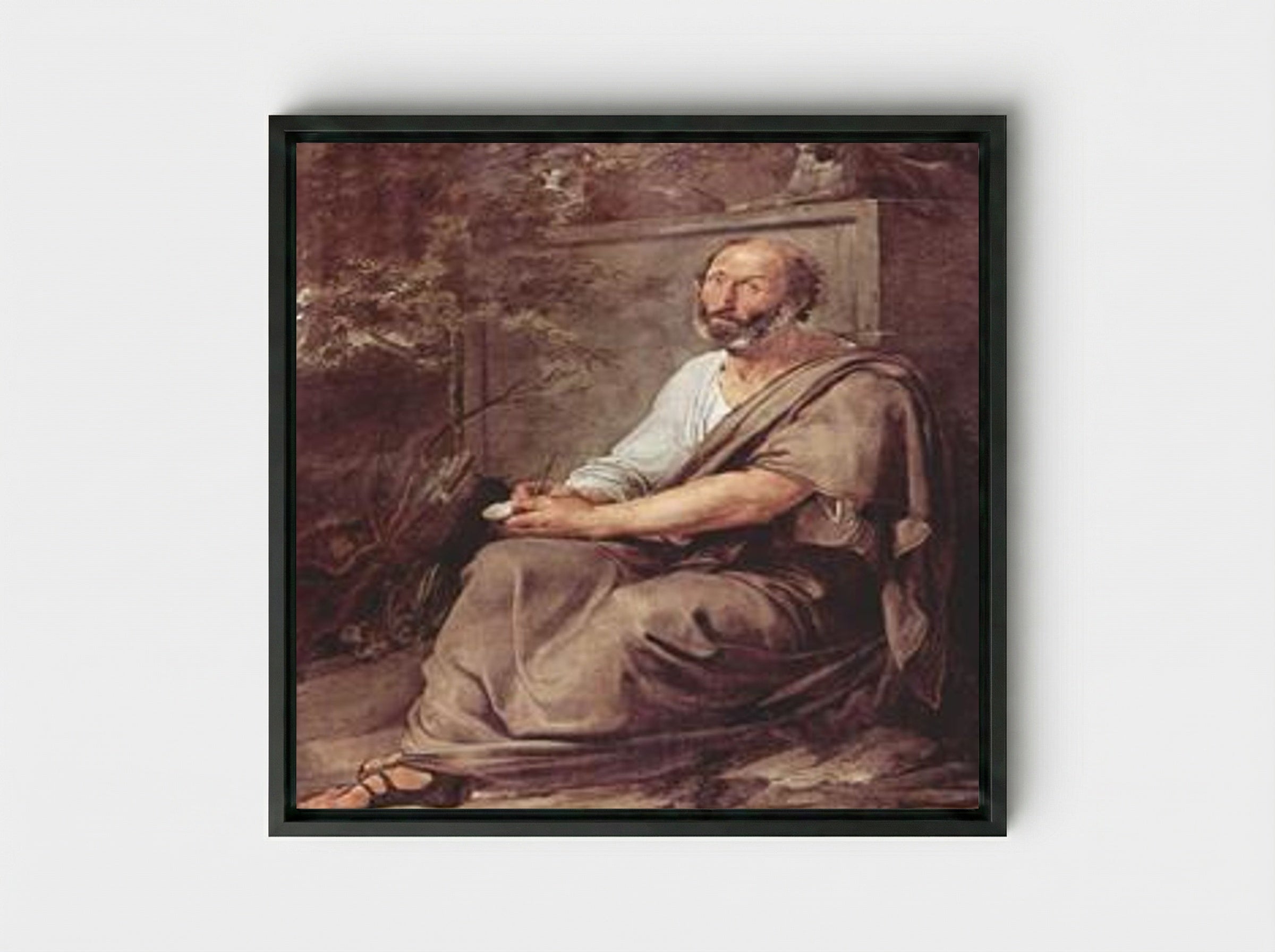 Aristotle - Francesco Hayez - Framed Canvas Black