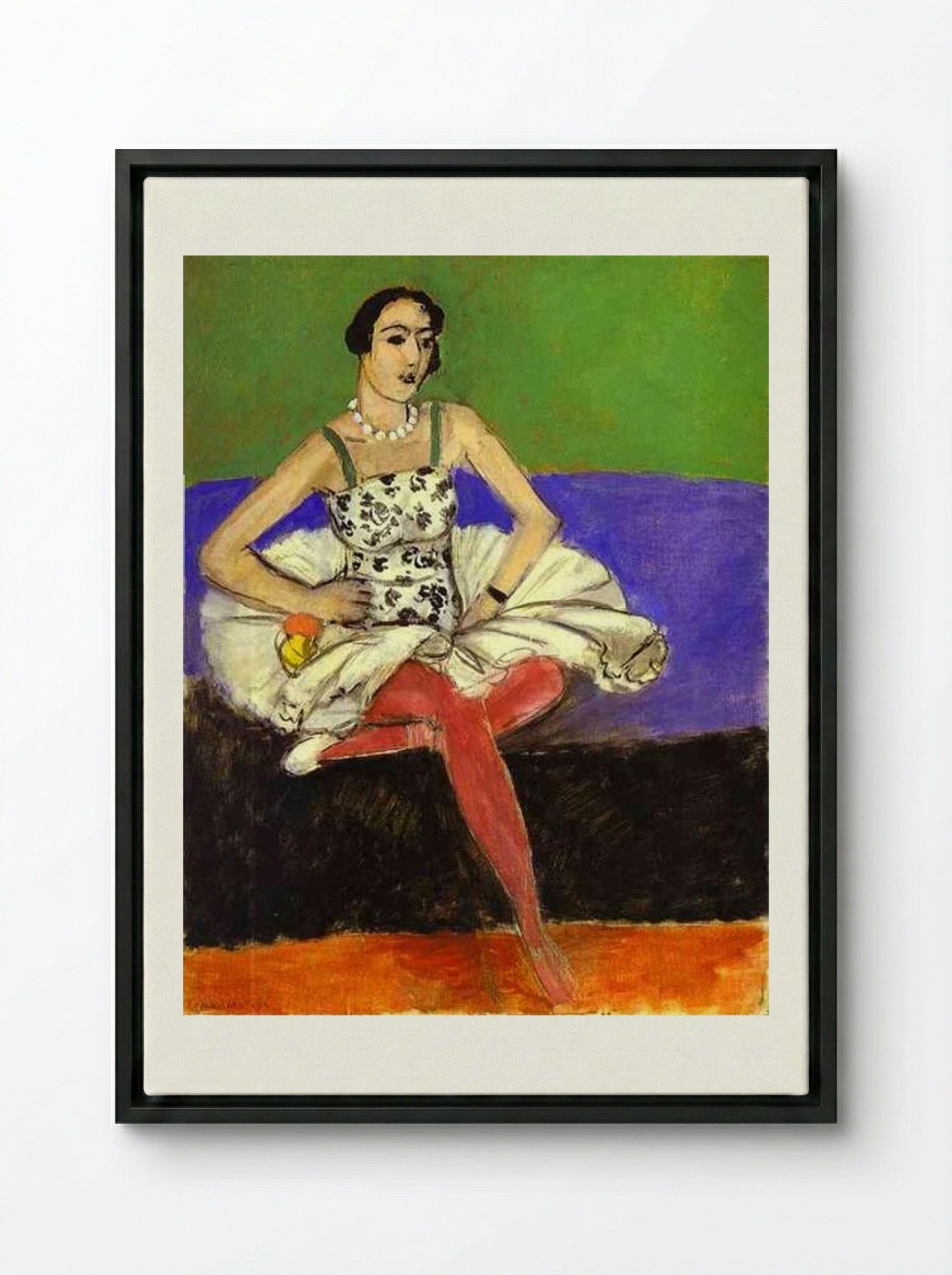 Ballet Dancer - Henri Matisse - Framed Canvas Black