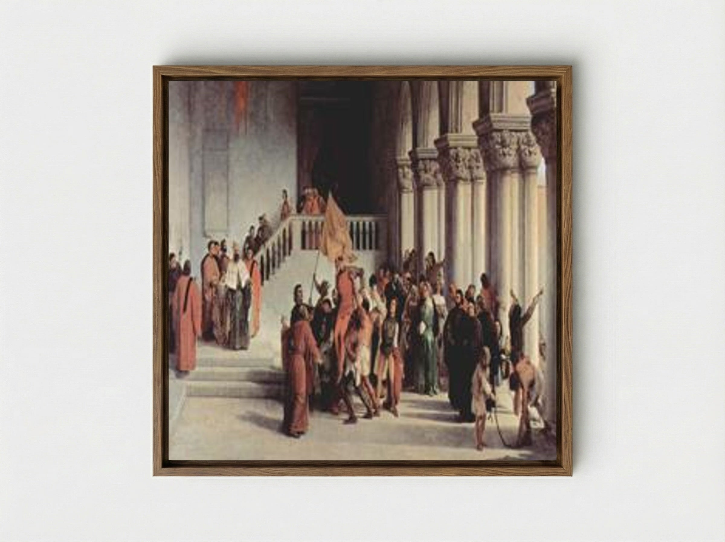 The Liberation of Vettor Pisani - Francesco Hayez - Framed Canvas Wood