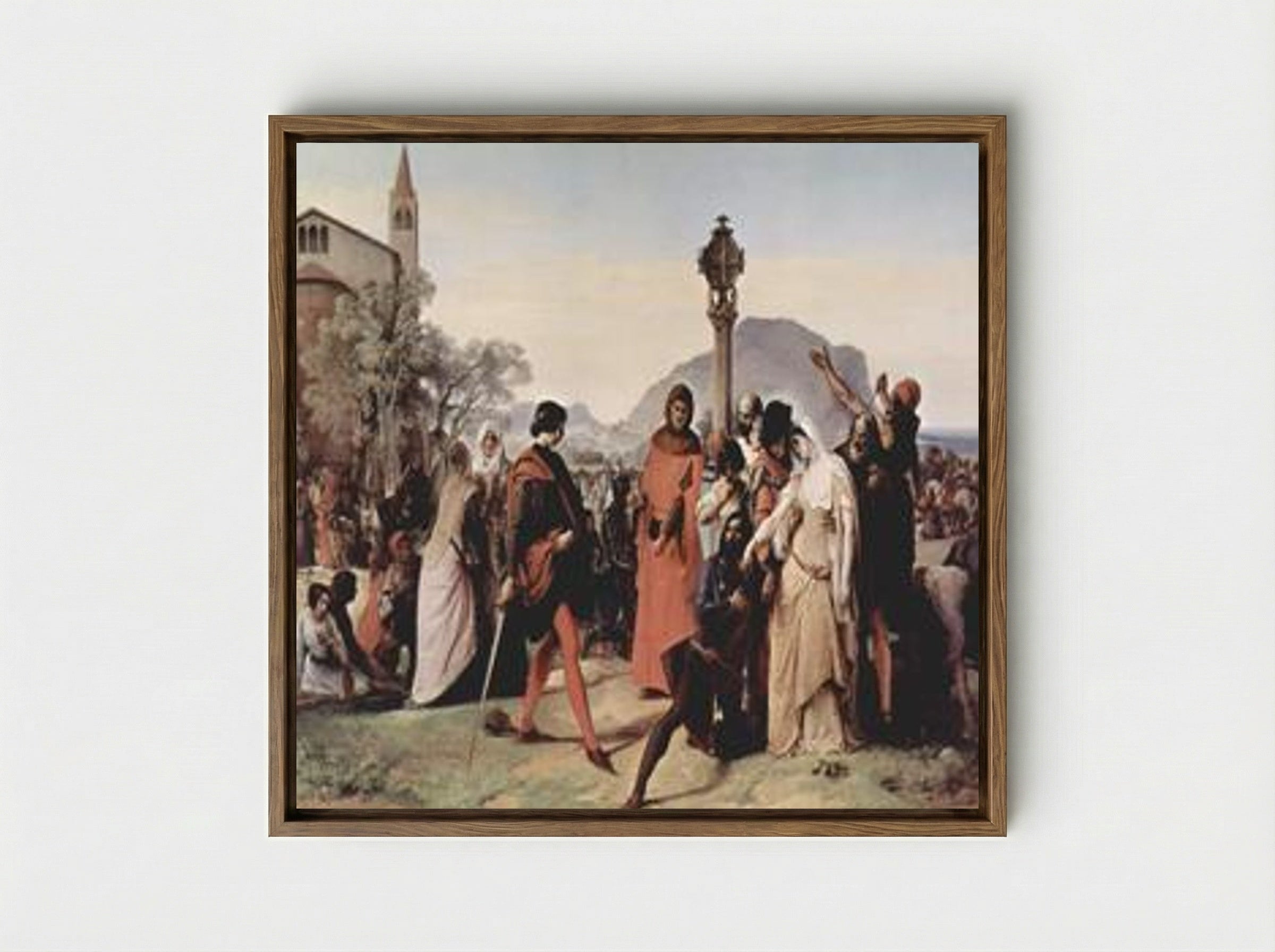 The Sicilian Vespers - Francesco Hayez - Framed Canvas Wood
