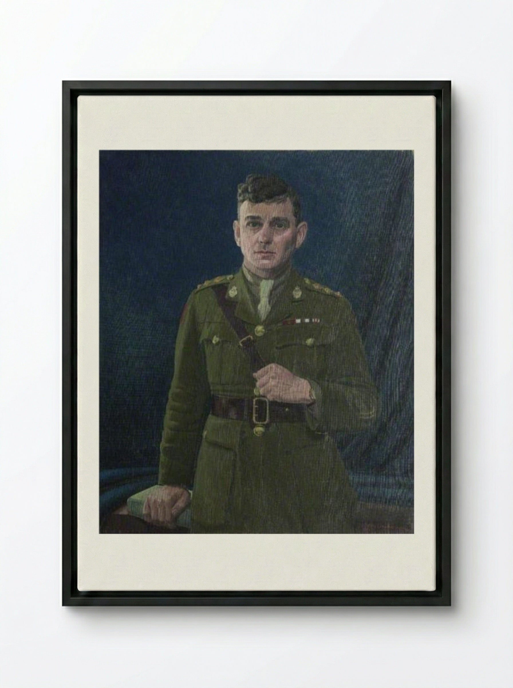 Captain George Burdon McKean, VC, MC - Leon Underwood - Framed Canvas Black