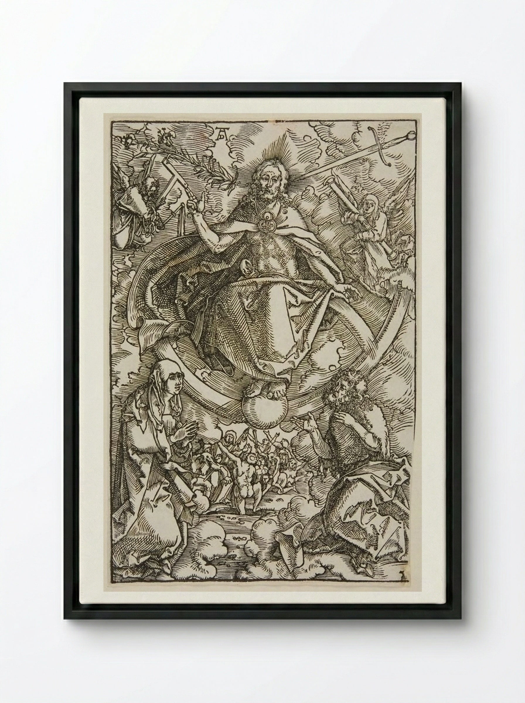 The Last Judgment - Hans Baldung Grien - Framed Canvas Black