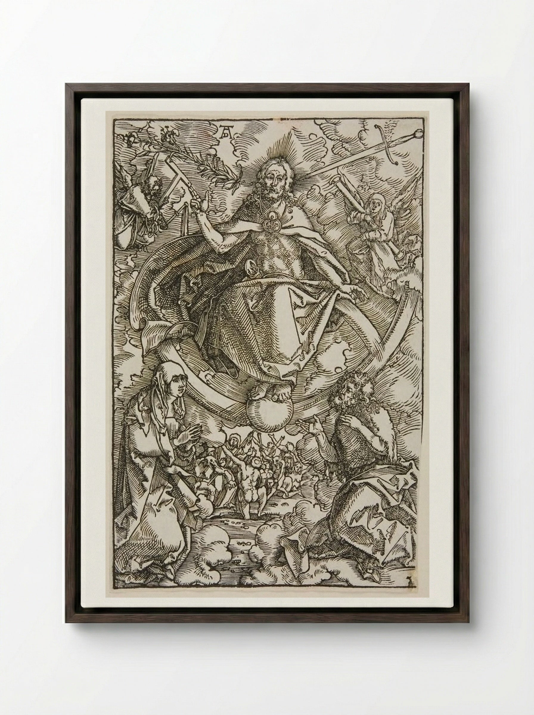 The Last Judgment - Hans Baldung Grien - Framed Canvas Dark Wood