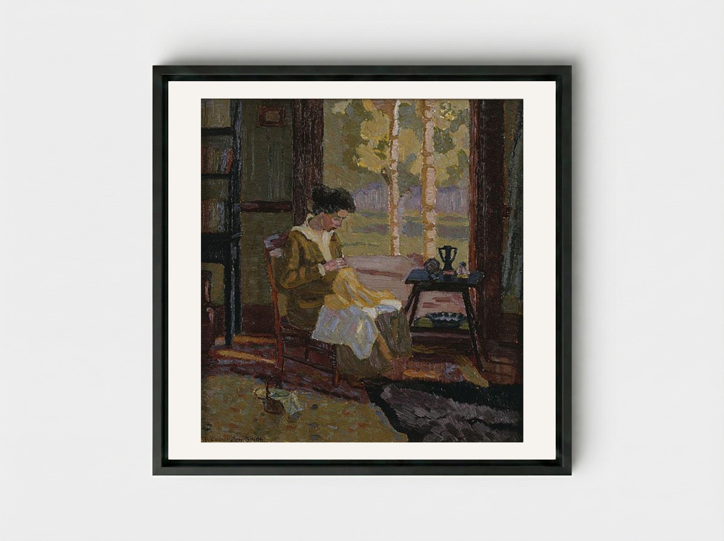 Open Window - Grace Cossington Smith - Framed Canvas Black