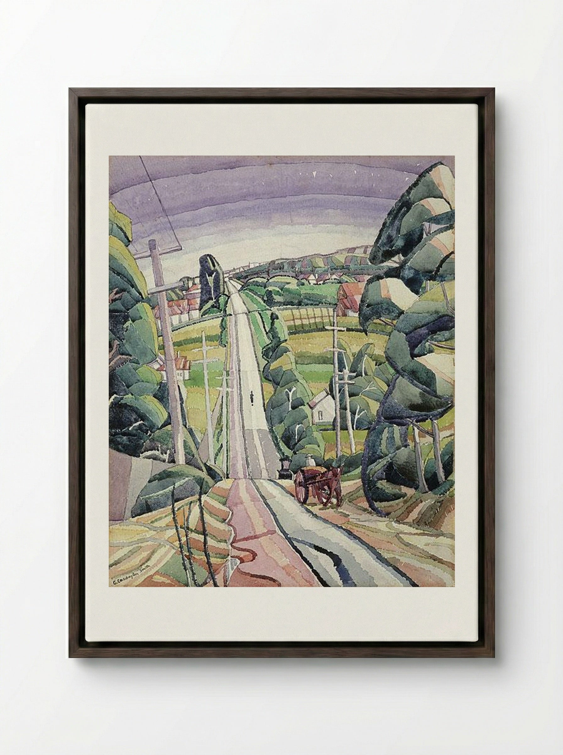 Eastern Road, Turramurra - Grace Cossington Smith - Framed Canvas Dark Wood
