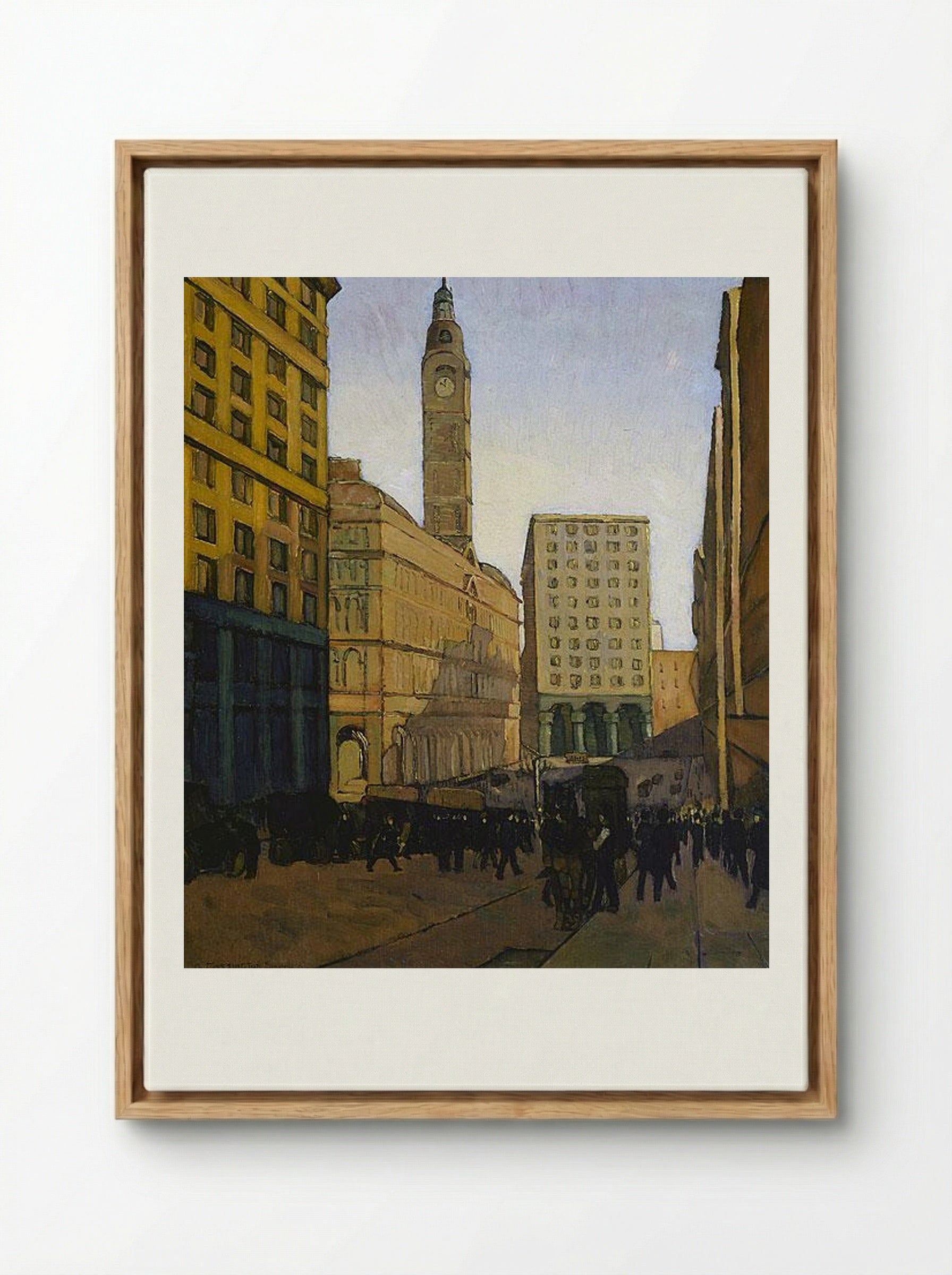 Centre of a city - Grace Cossington Smith - Framed Canvas Wood