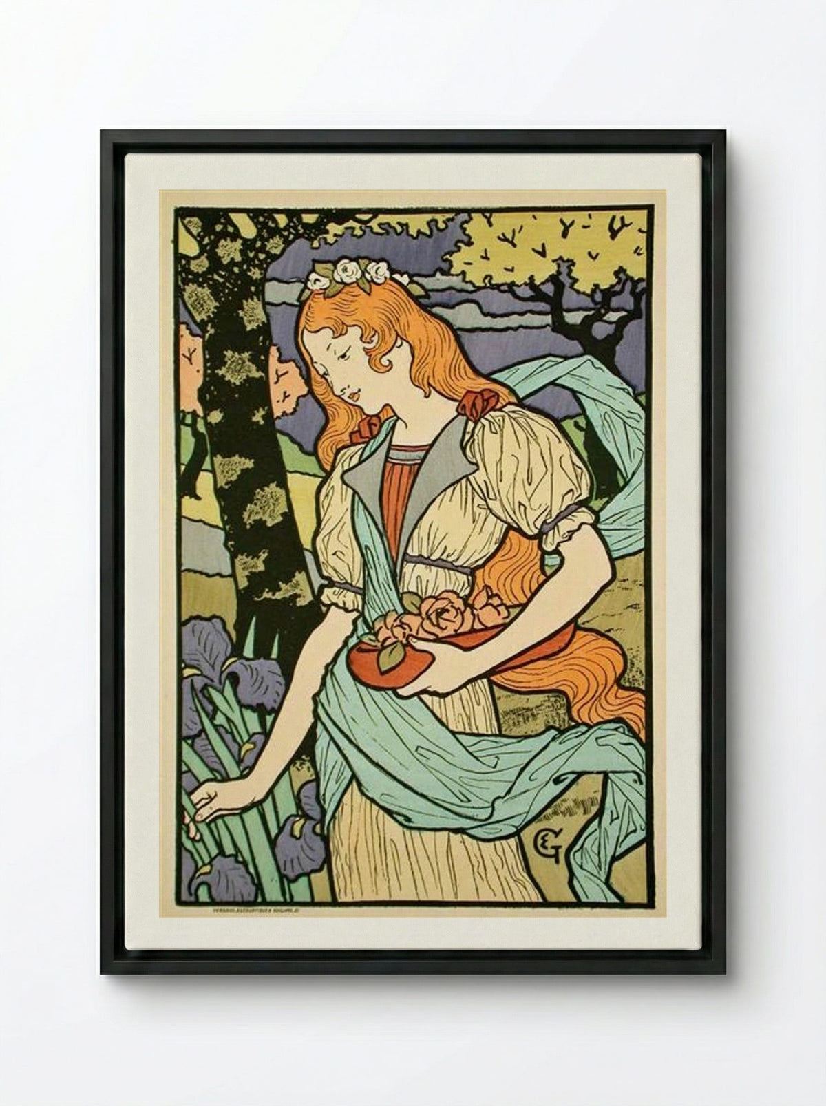 Grafton Gallery - Eugène Grasset - Framed Canvas Black