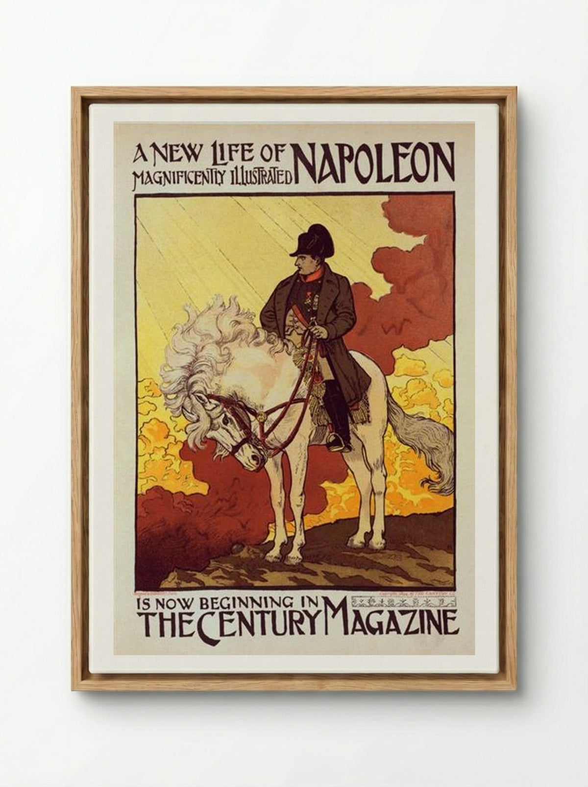 Affiche pour The Century Magazine, Napoléon - Eugène Grasset - Framed Canvas Wood