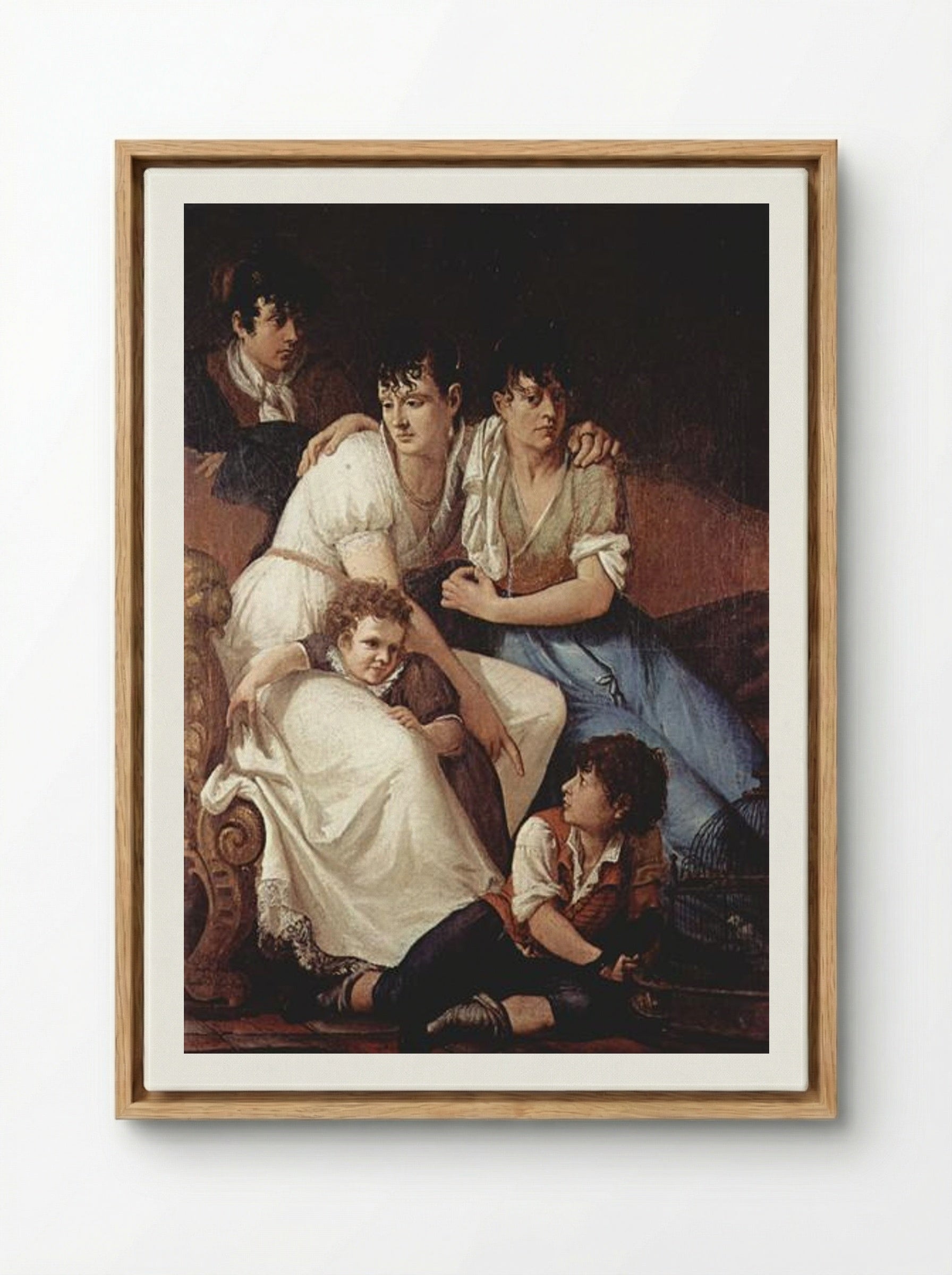Family Portrait - Francesco Hayez - Framed Canvas Wood