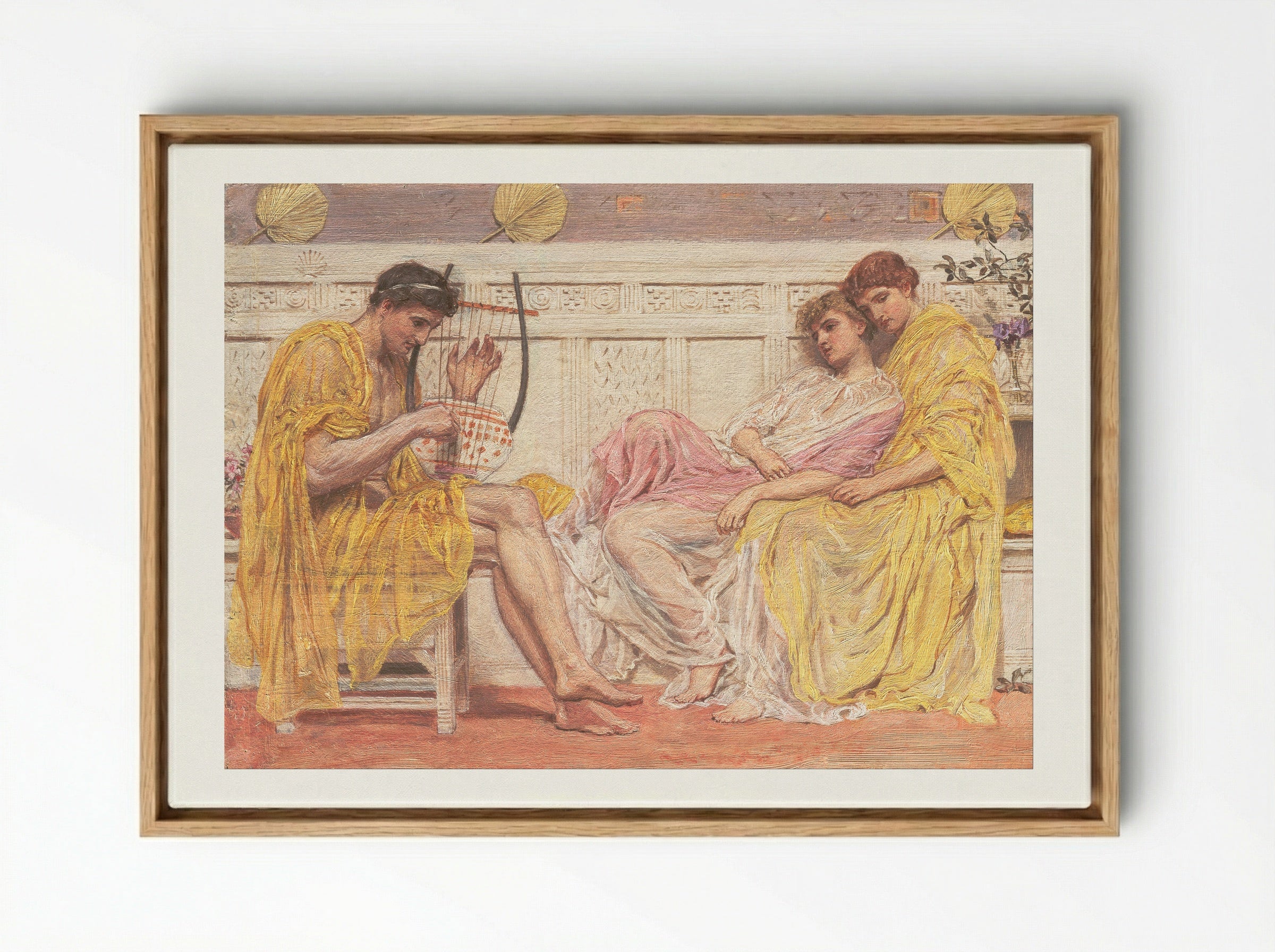 A Musician - Albert Joseph Moore - Framed Canvas Wood