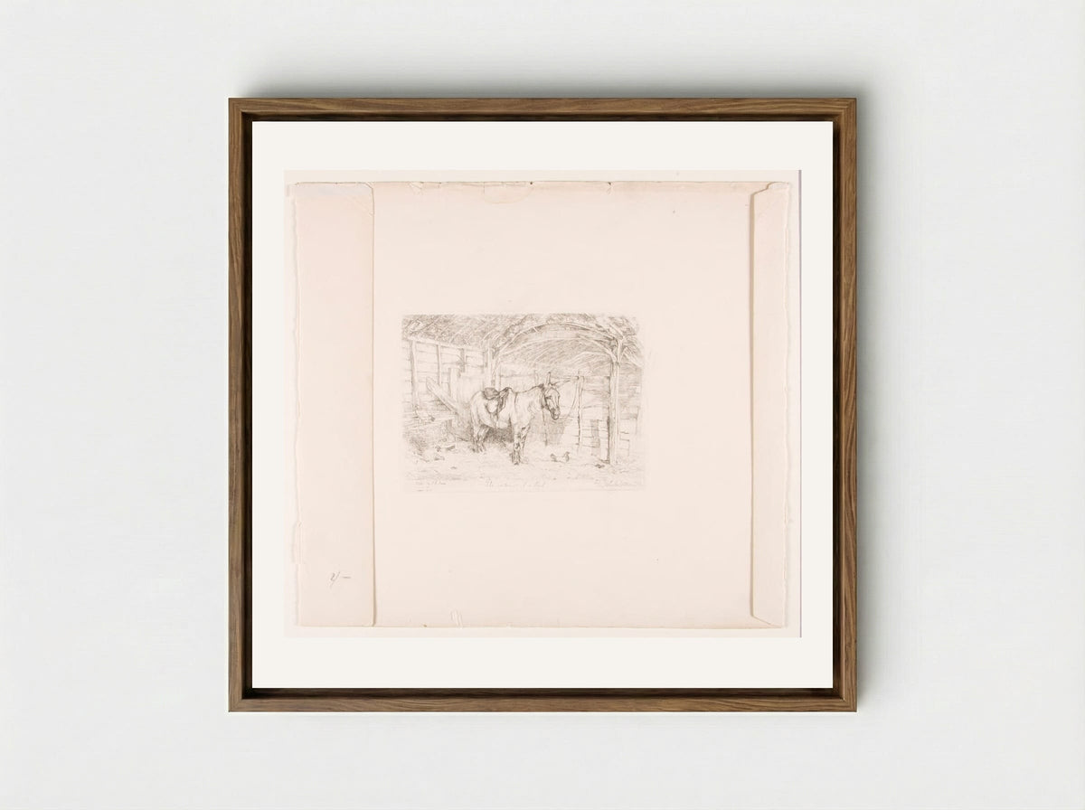 Interior of a Shed - John Frederick Lewis - Framed Canvas Wood