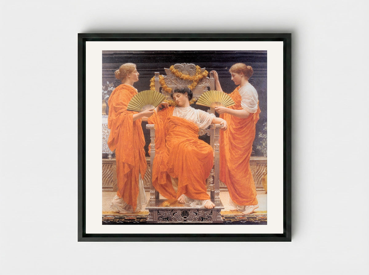 Midsummer - Albert Joseph Moore - Framed Canvas Black
