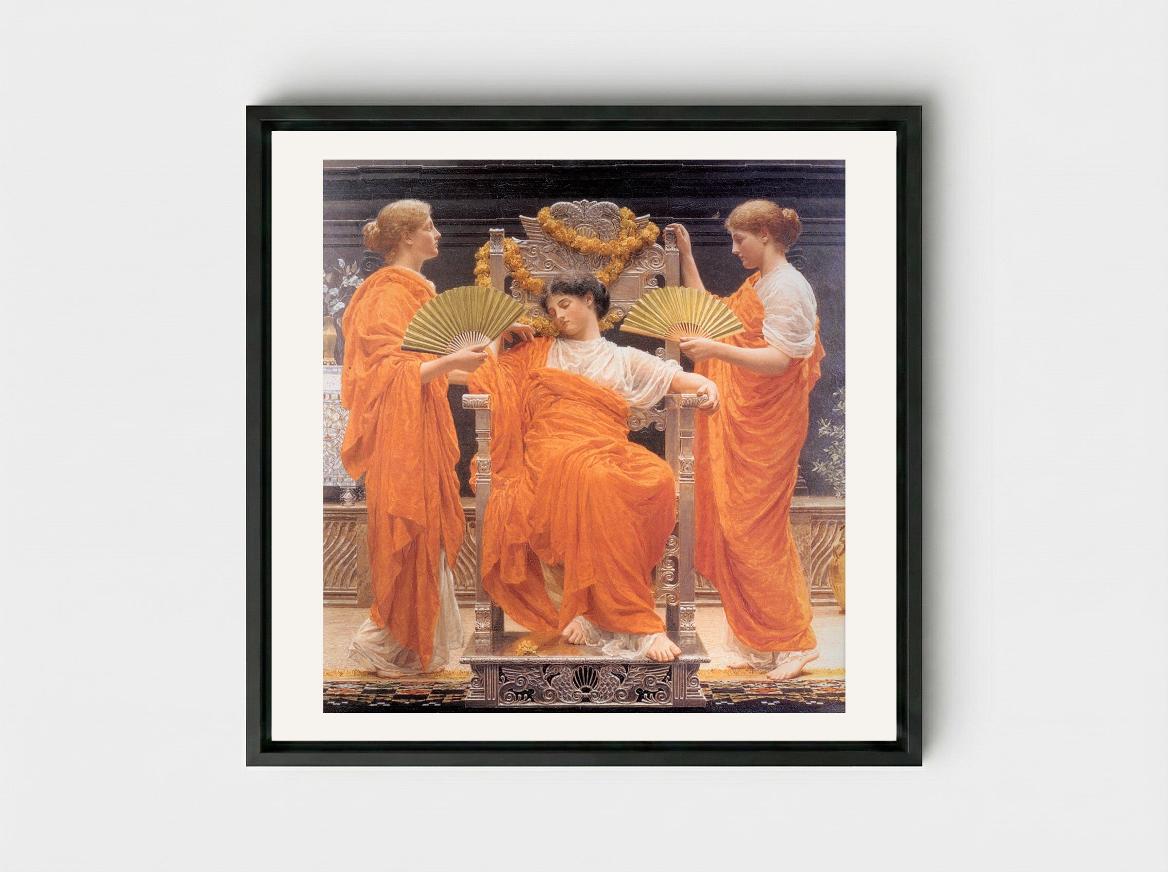 Midsummer - Albert Joseph Moore - Framed Canvas Black