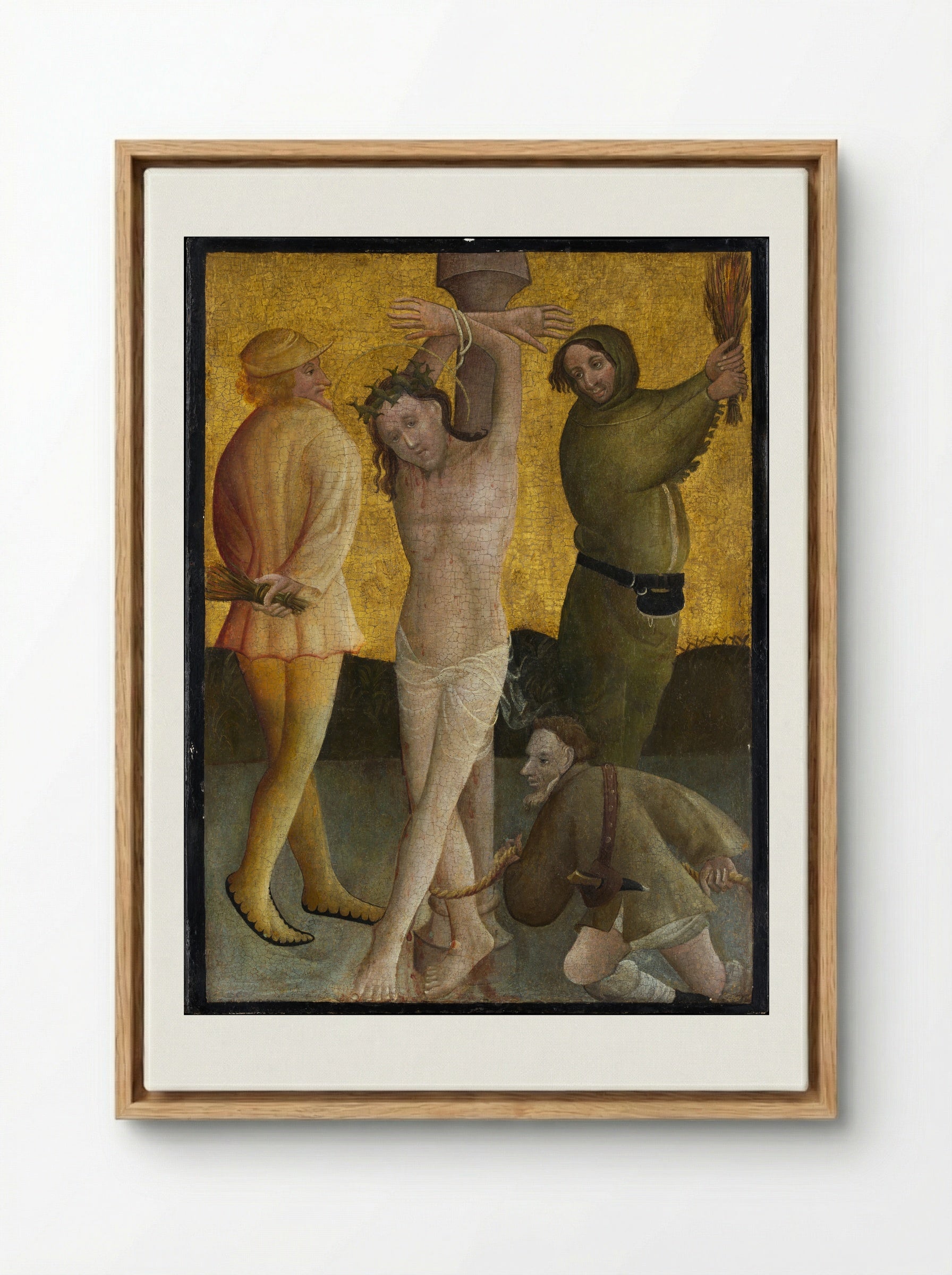 The Flagellation - Master of the Berswordt Altar - Framed Canvas Wood