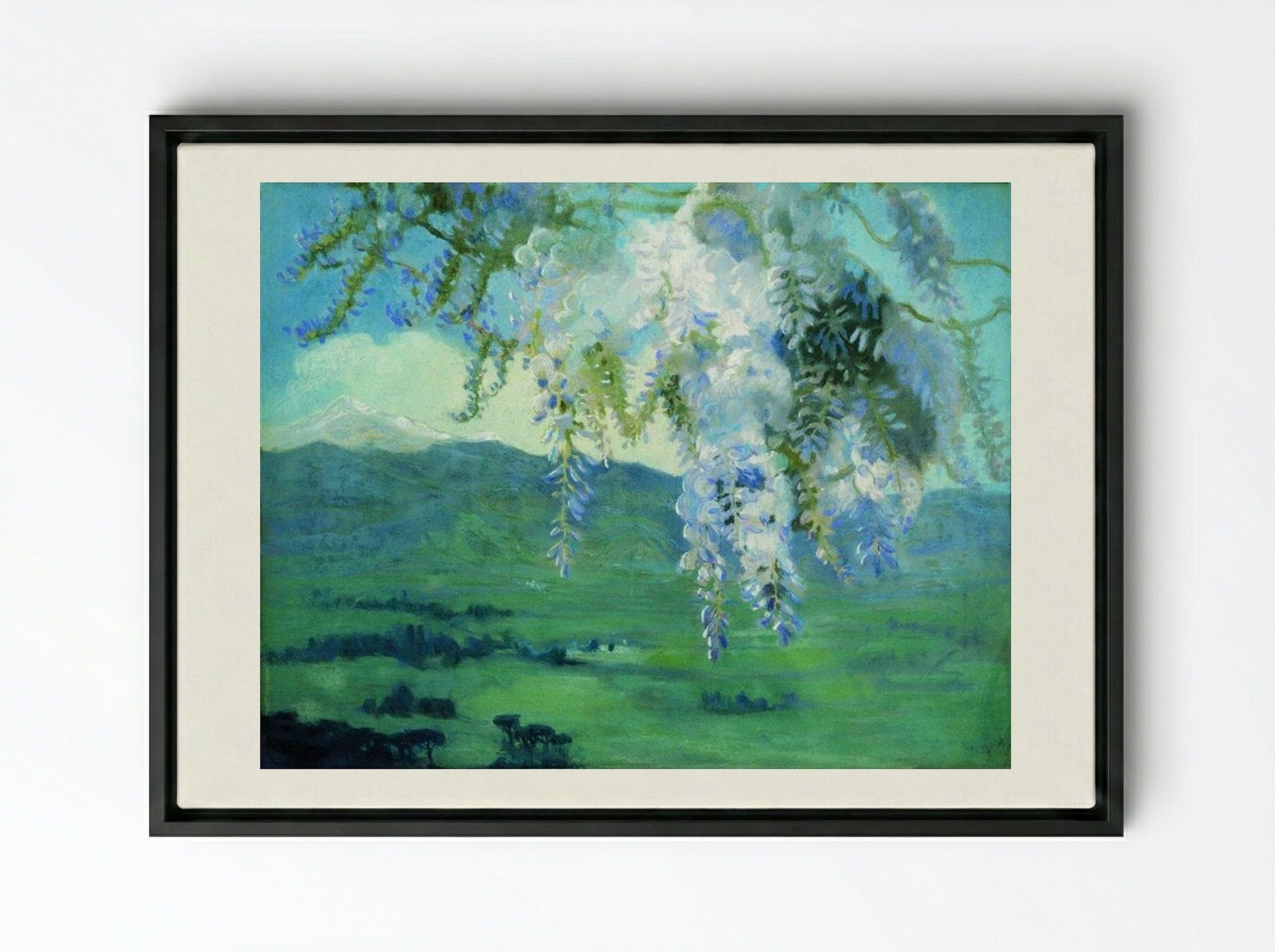 Blooming Wisteria - Boris Kustodiev - Framed Canvas Black