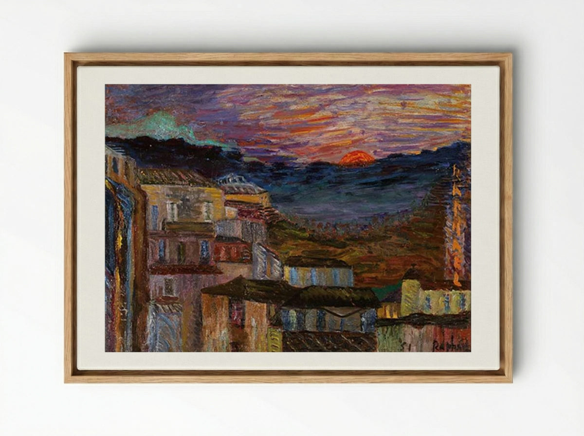 Caltagirone all’alba - Antonietta Raphael - Framed Canvas Wood