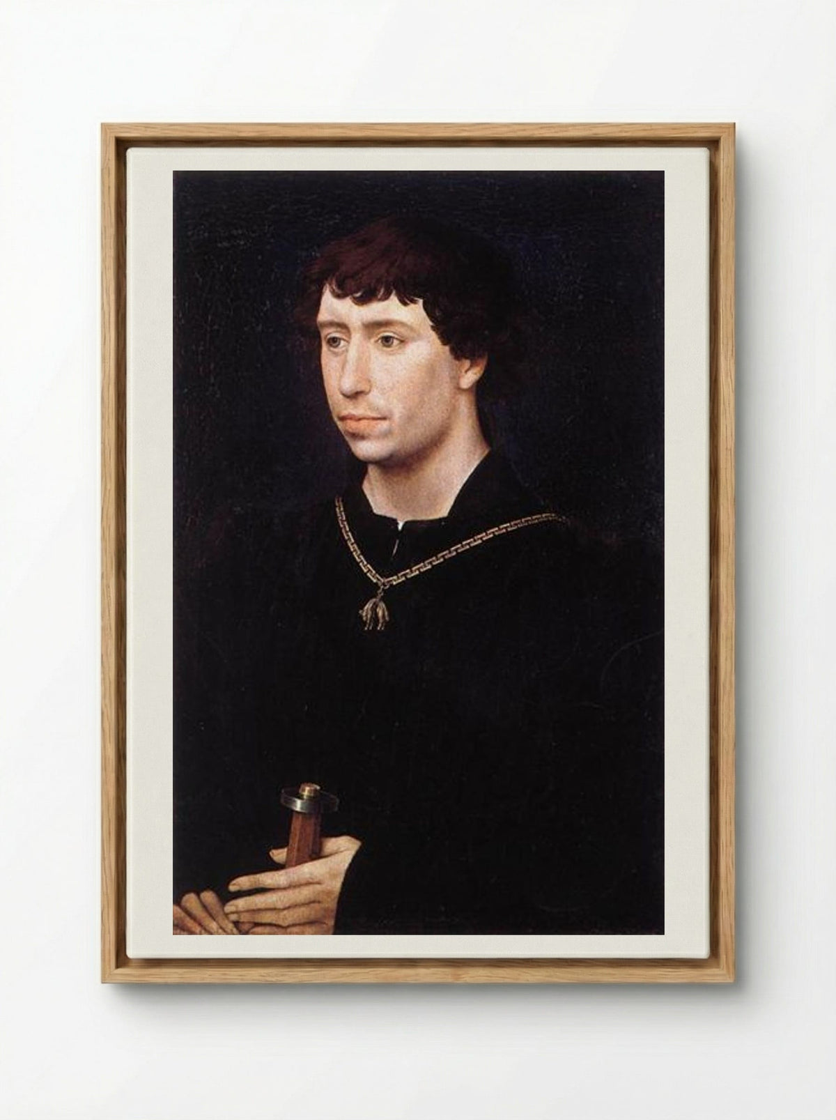 Portrait of Charles the Bold - Rogier van der Weyden - Framed Canvas Wood