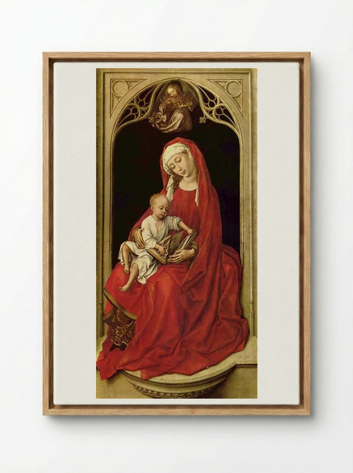 Madonna and Child - Rogier van der Weyden - Framed Canvas Wood