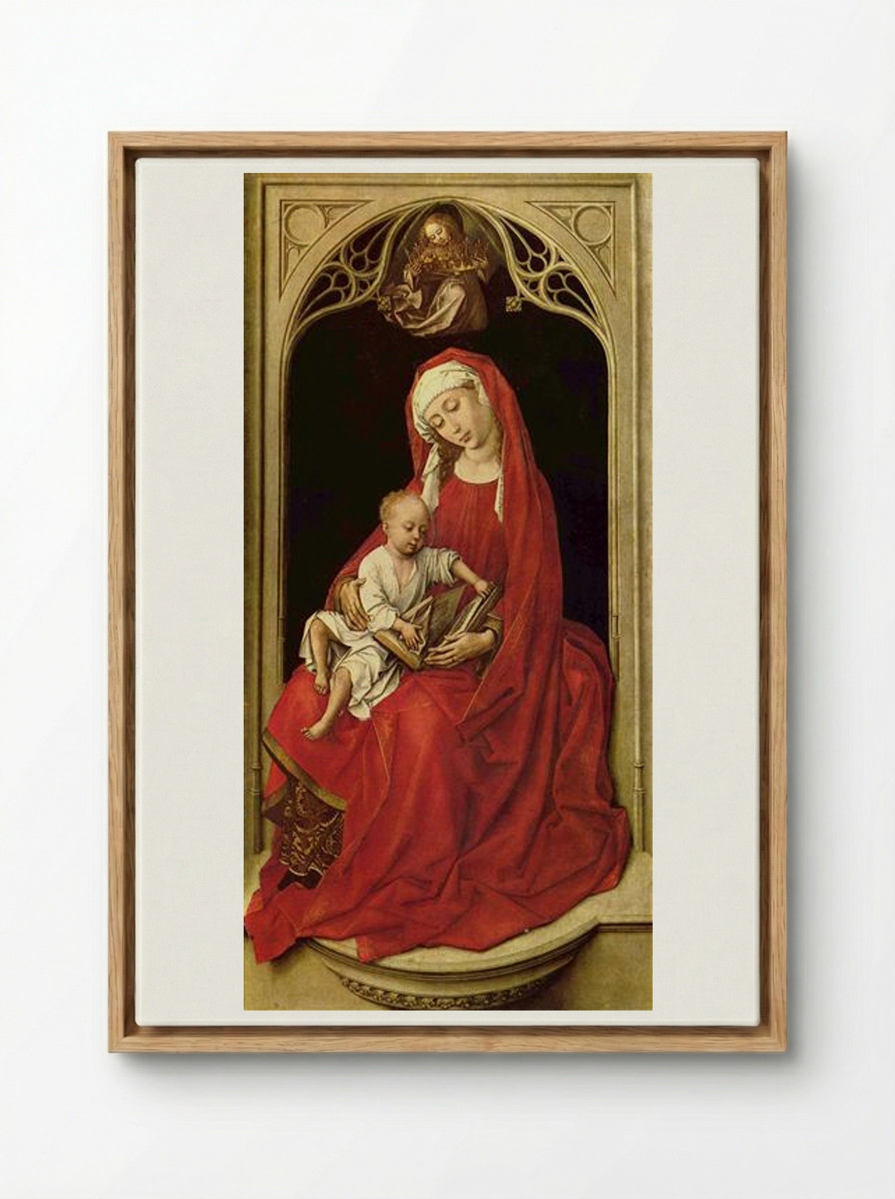 Madonna and Child - Rogier van der Weyden - Framed Canvas Wood