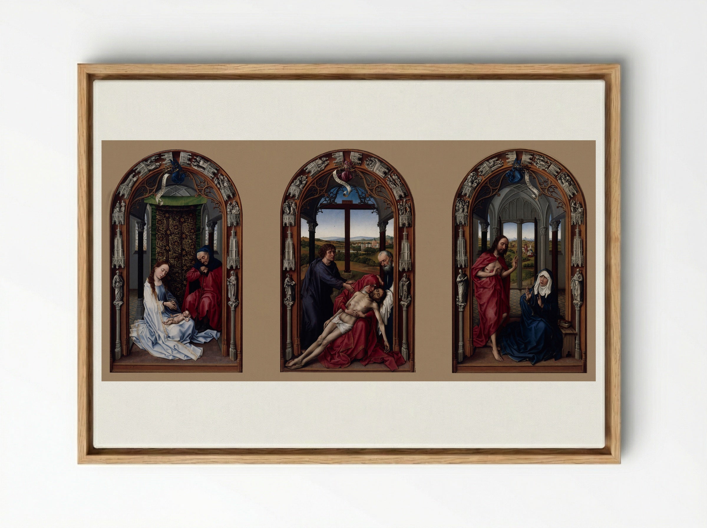 Miraflores Altarpiece - Rogier van der Weyden - Framed Canvas Wood