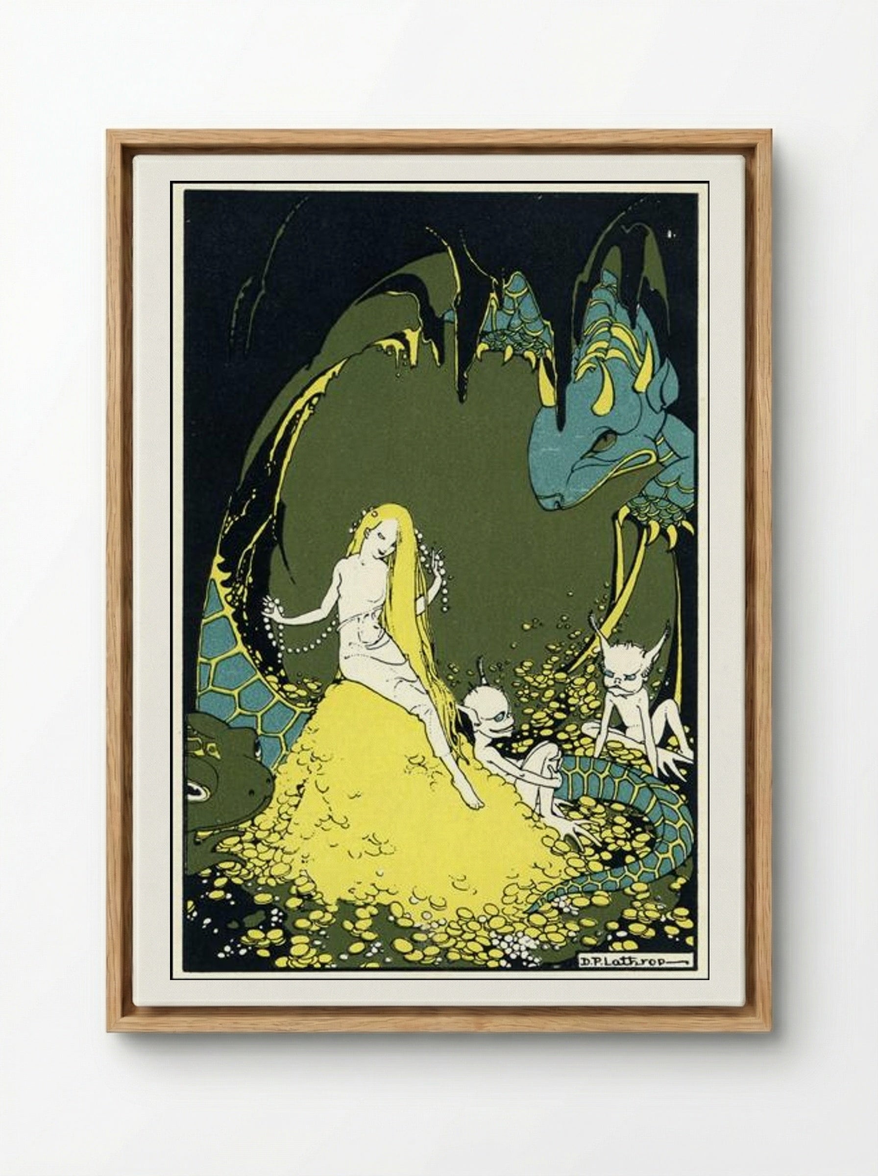 Illustration for The Treasure of Carcassonne - Dorothy Lathrop - Framed Canvas Wood