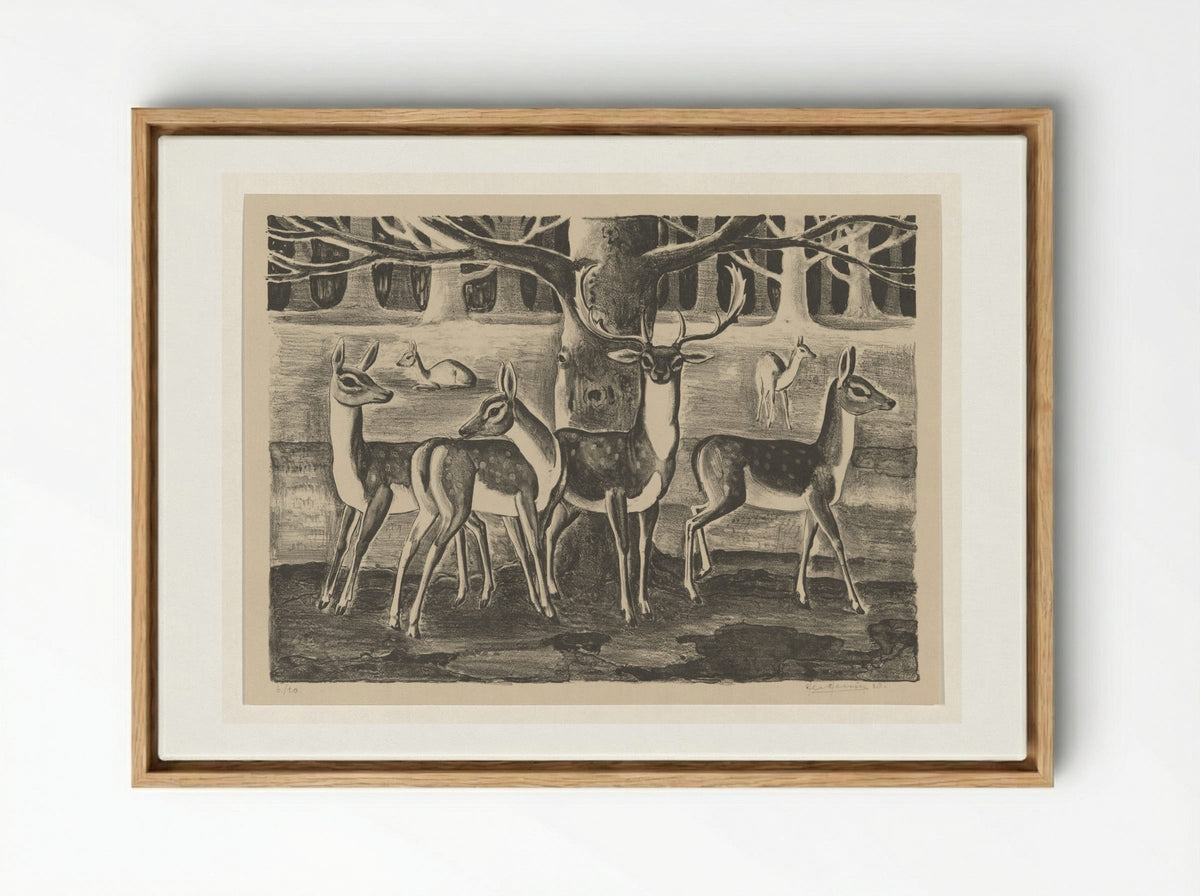 Herten - Ger Gerrits - Framed Canvas Wood