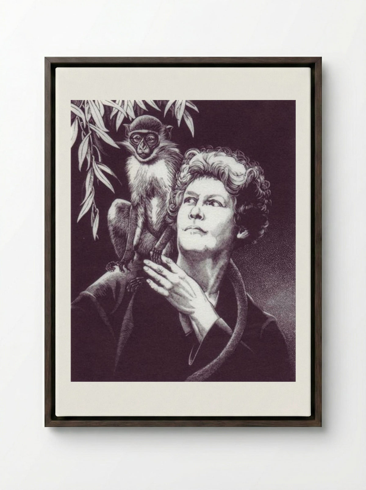 Jaspa and Me - Dorothy Lathrop - Framed Canvas Dark Wood