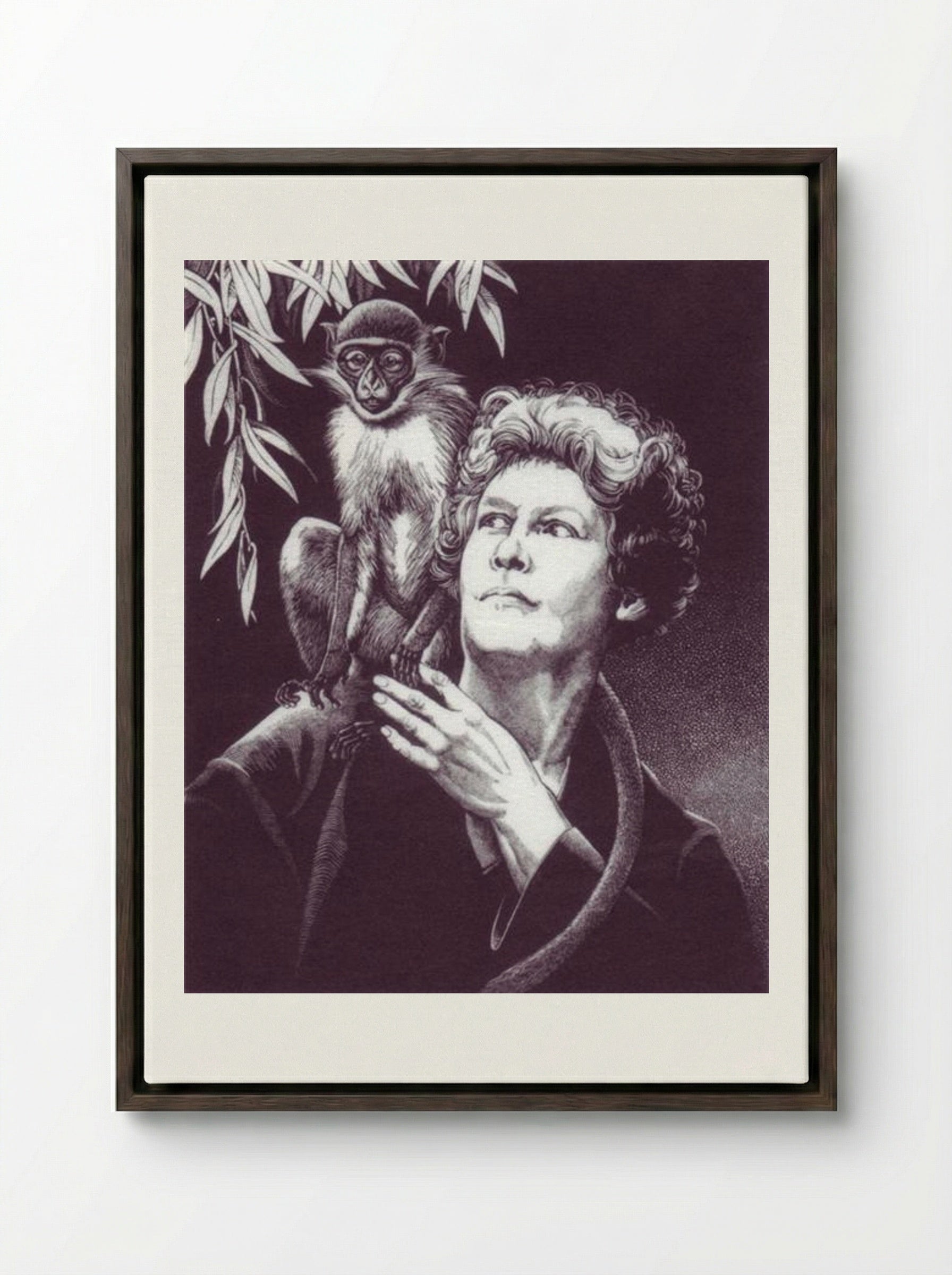 Jaspa and Me - Dorothy Lathrop - Framed Canvas Dark Wood